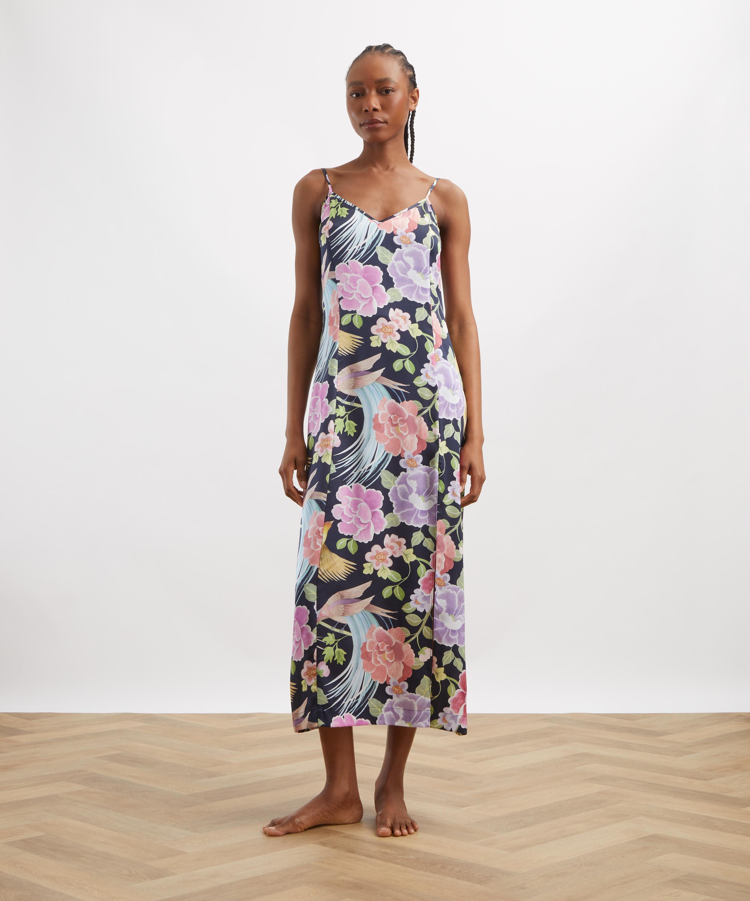 Liberty - Tropical Shawl Silk-Satin Chemise image number 2