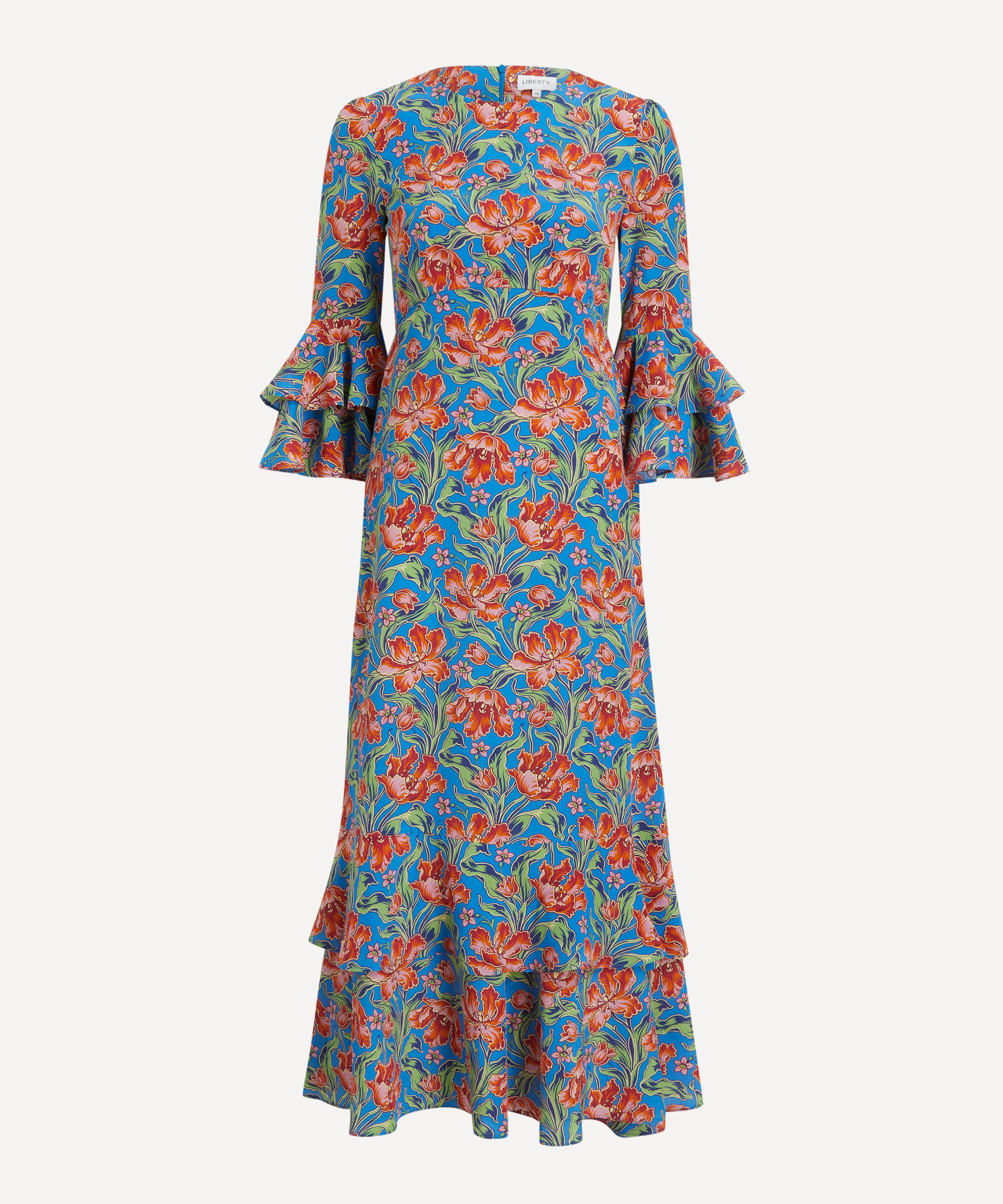 Liberty - Archive Tulip Garden Silk Gala Maxi Dress