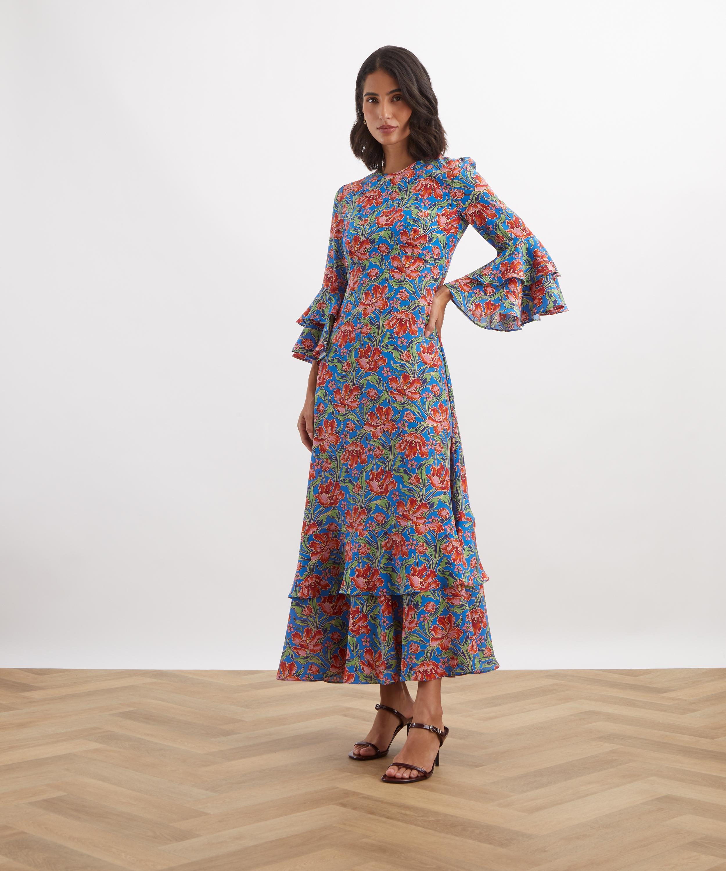 Liberty - Archive Tulip Garden Silk Gala Maxi Dress image number 1