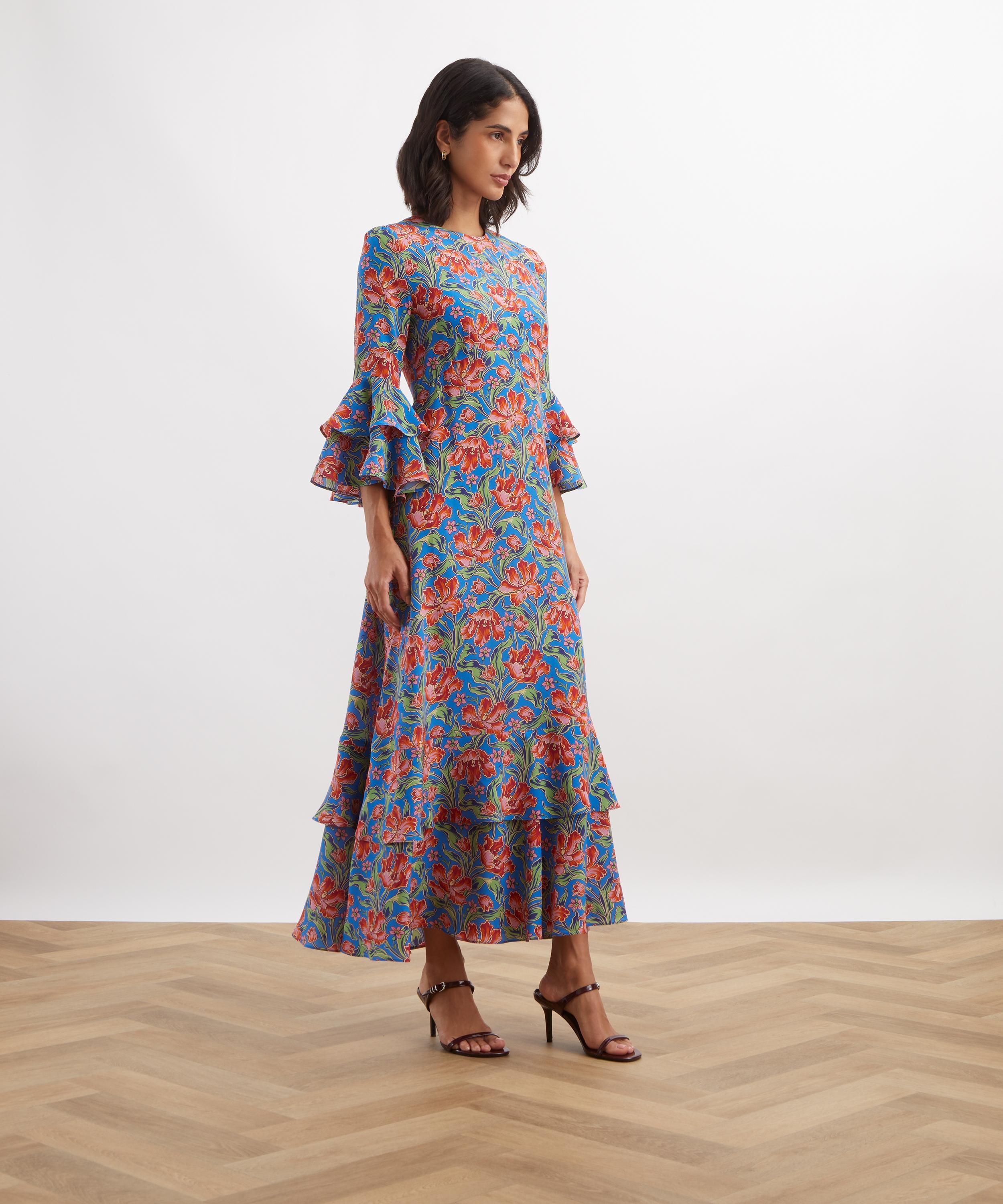 Liberty - Archive Tulip Garden Silk Gala Maxi Dress image number 2