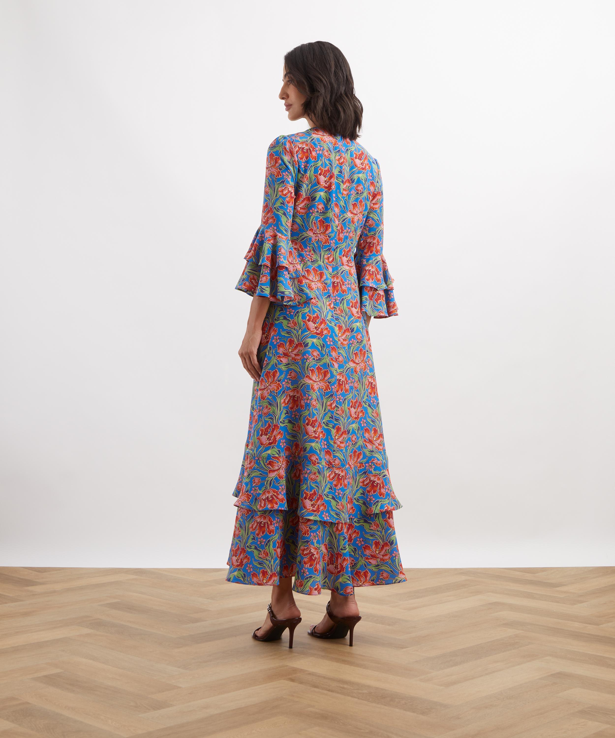 Liberty - Archive Tulip Garden Silk Gala Maxi Dress image number 3