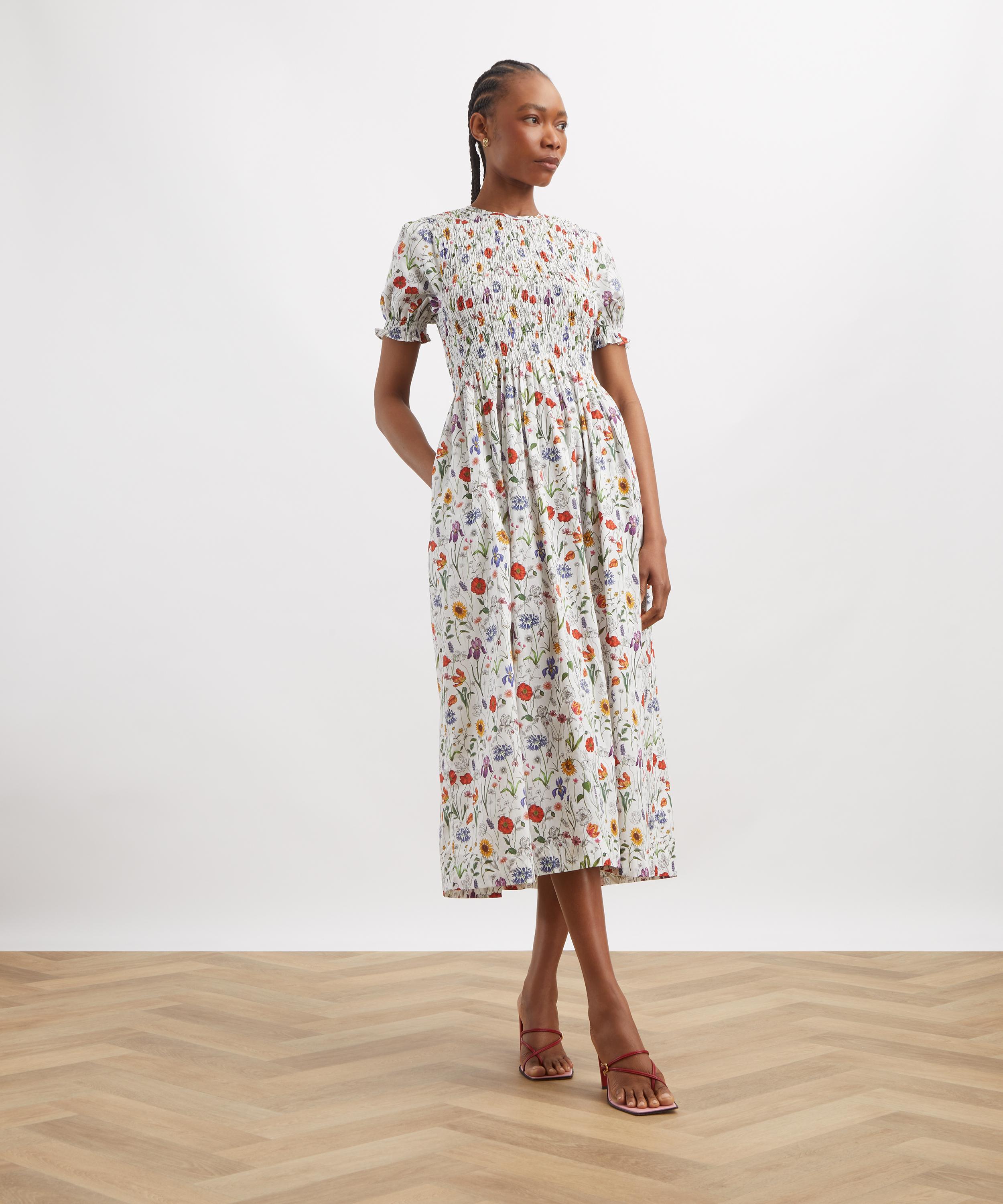Liberty - Meadow Muse Short-Sleeve Smock Dress image number 1