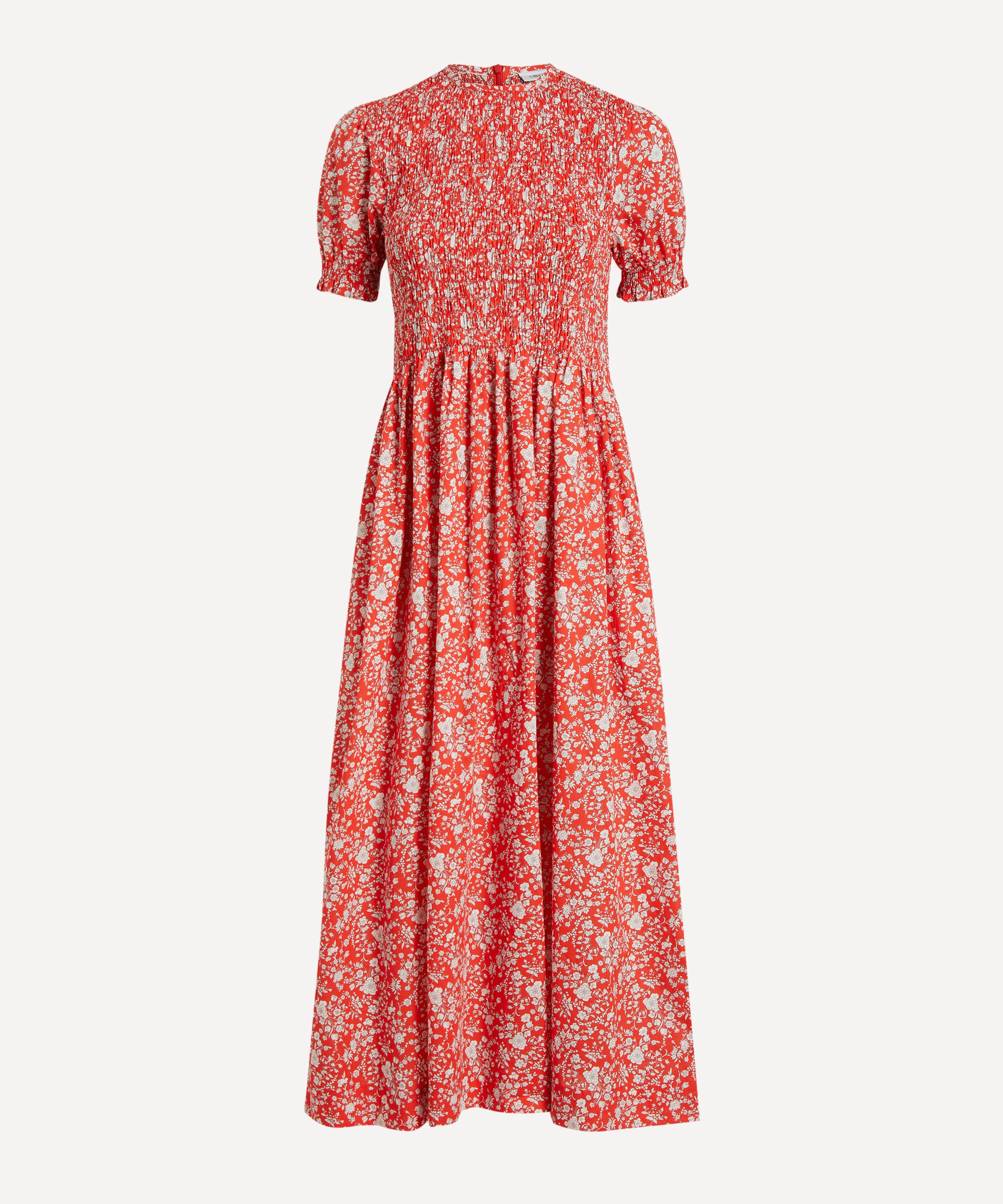 Liberty - Summer Blooms Short-Sleeve Smock Dress