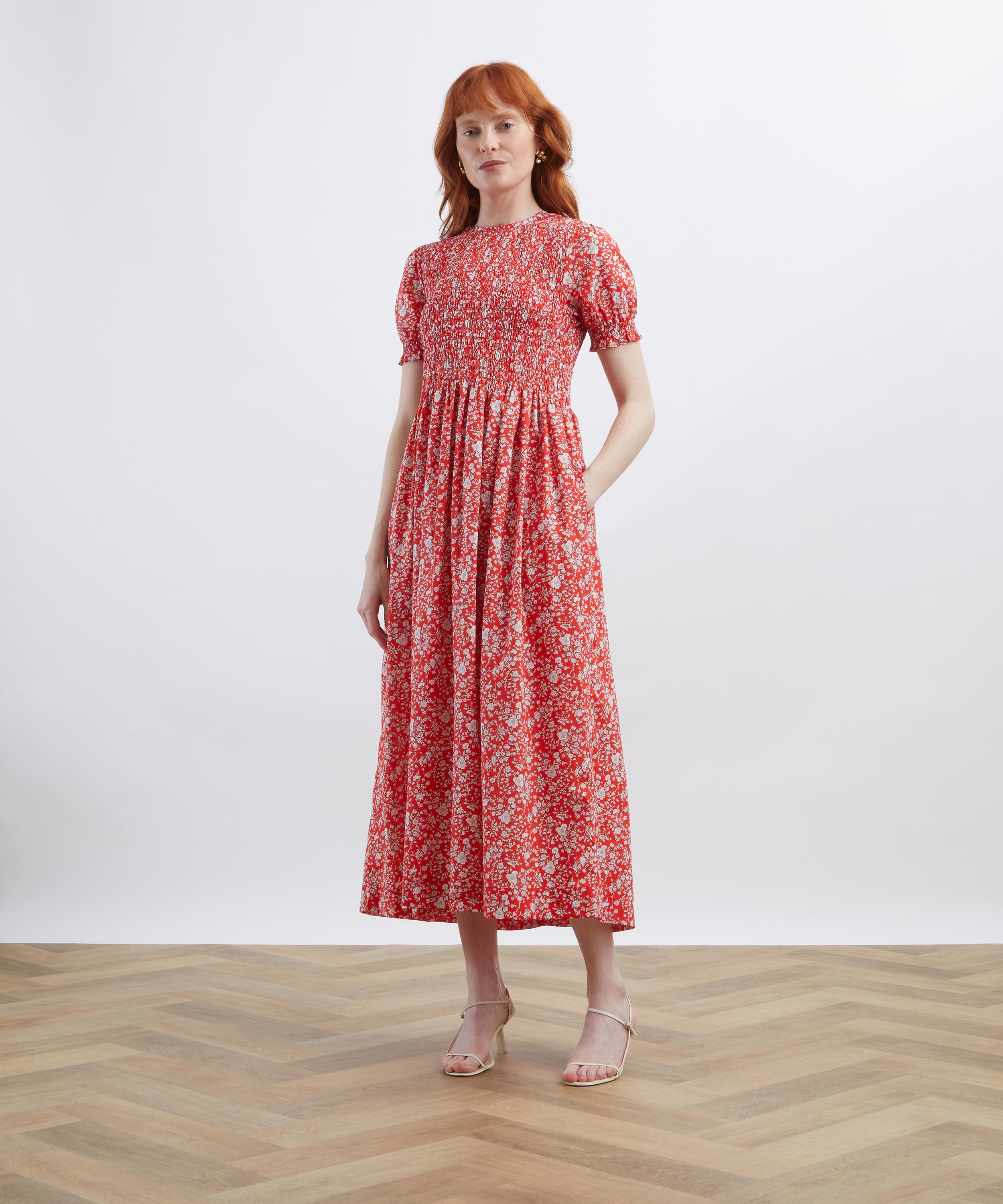 Liberty - Summer Blooms Short-Sleeve Smock Dress image number 1