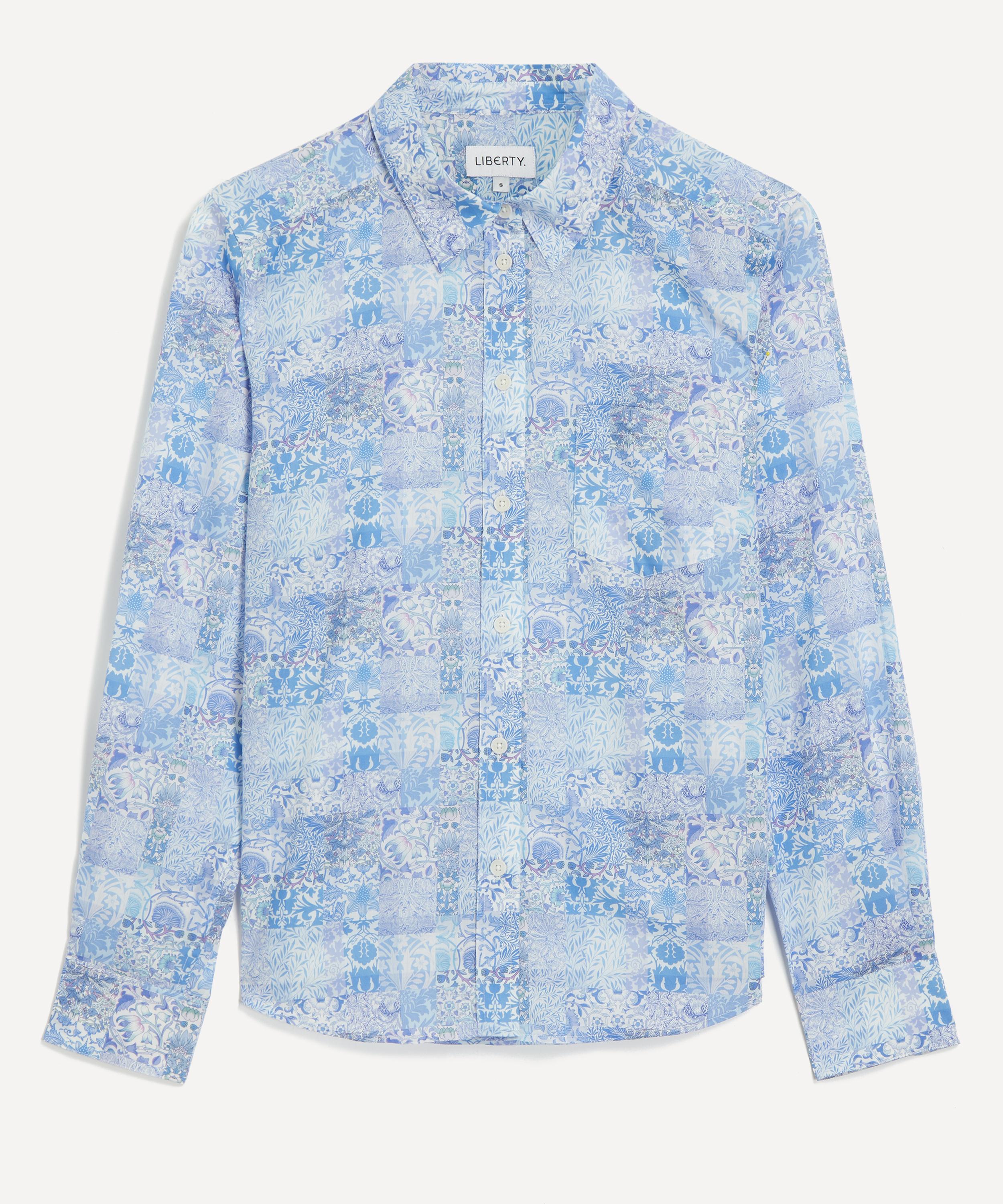 Liberty - Morris Patchwork Tana Lawn&trade; Cotton Fitted Shirt&nbsp;