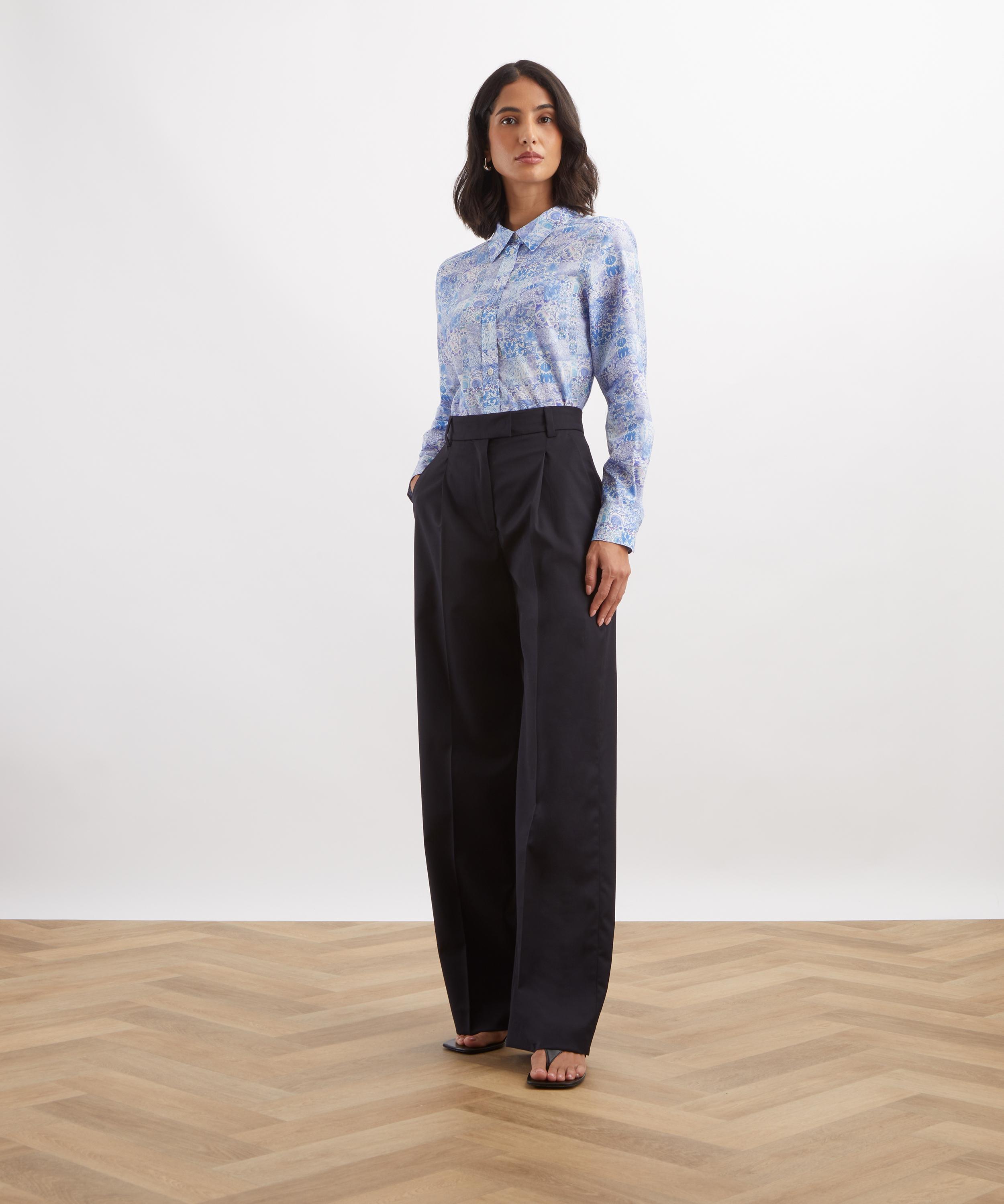 Liberty - Morris Patchwork Tana Lawn&trade; Cotton Fitted Shirt&nbsp; image number 1