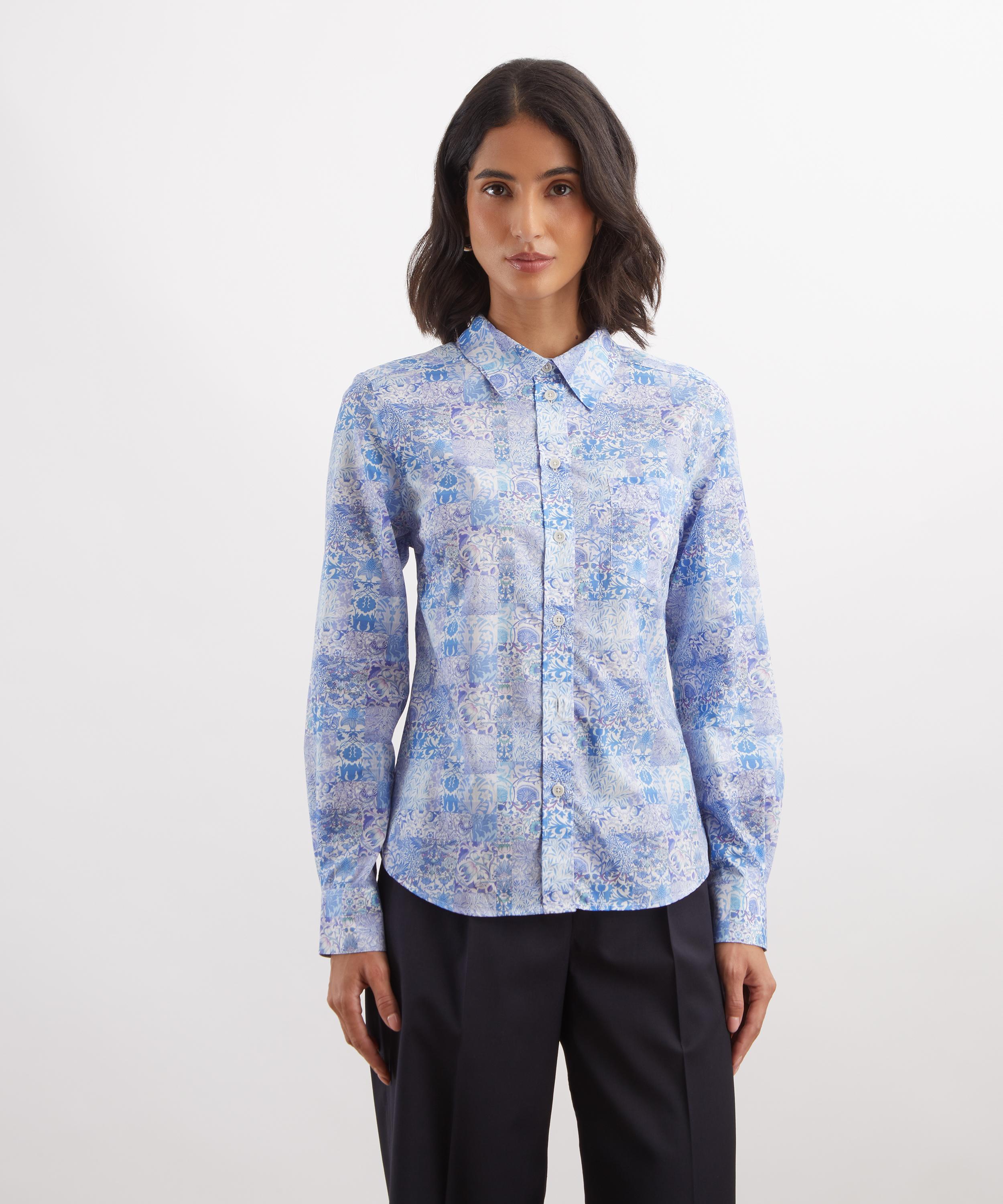 Liberty - Morris Patchwork Tana Lawn&trade; Cotton Fitted Shirt&nbsp; image number 2