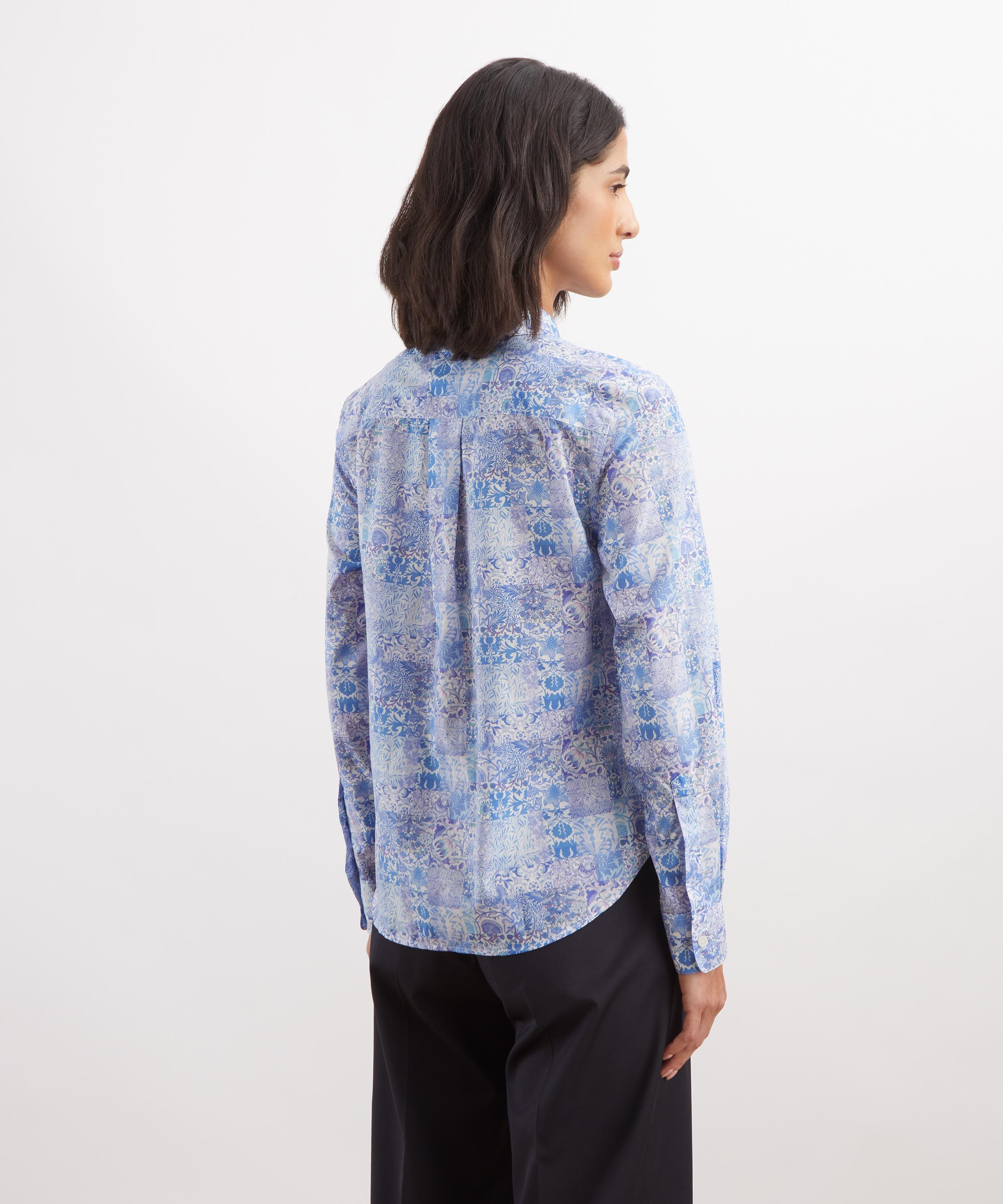 Liberty - Morris Patchwork Tana Lawn&trade; Cotton Fitted Shirt&nbsp; image number 3