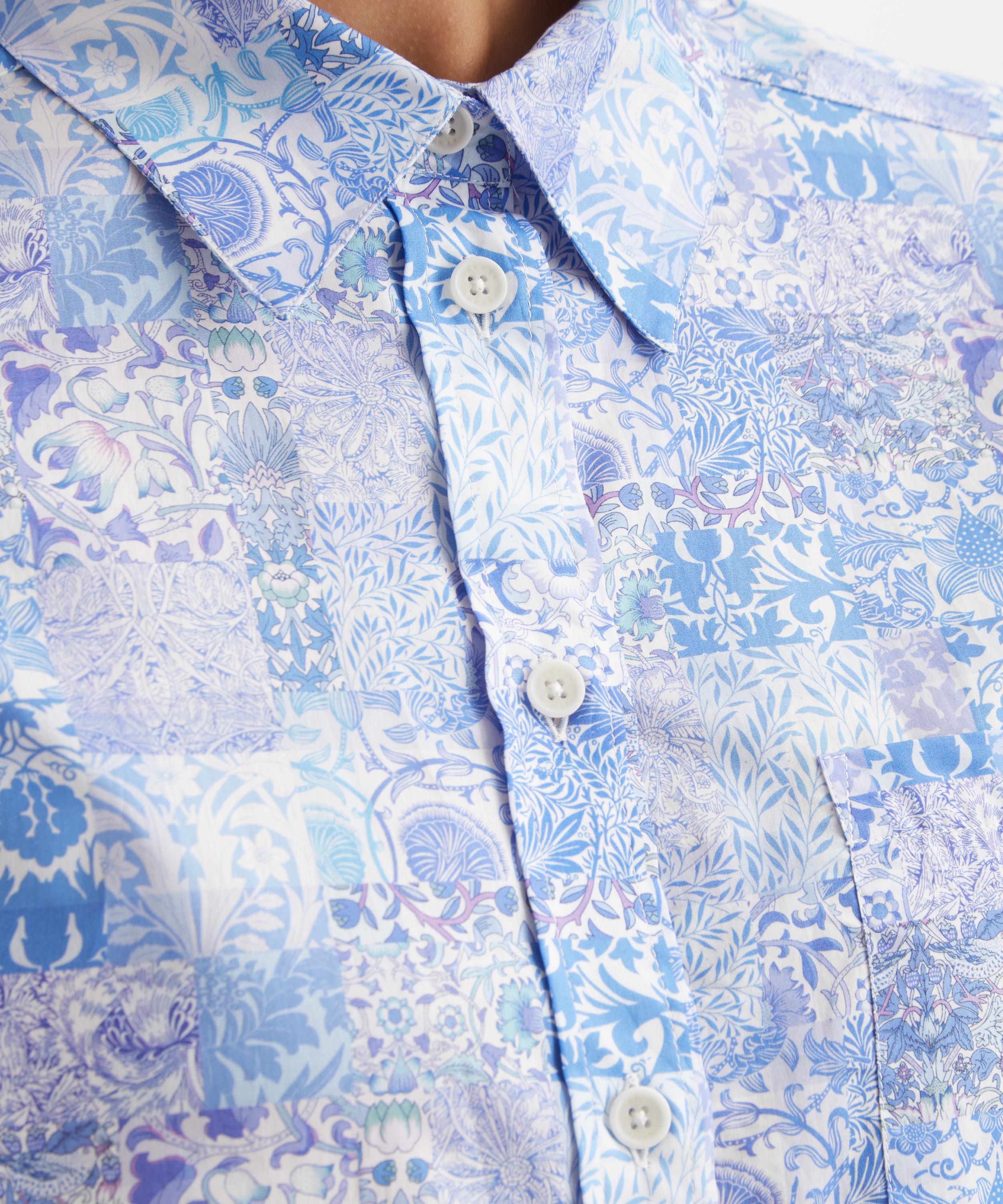 Liberty - Morris Patchwork Tana Lawn&trade; Cotton Fitted Shirt&nbsp; image number 4