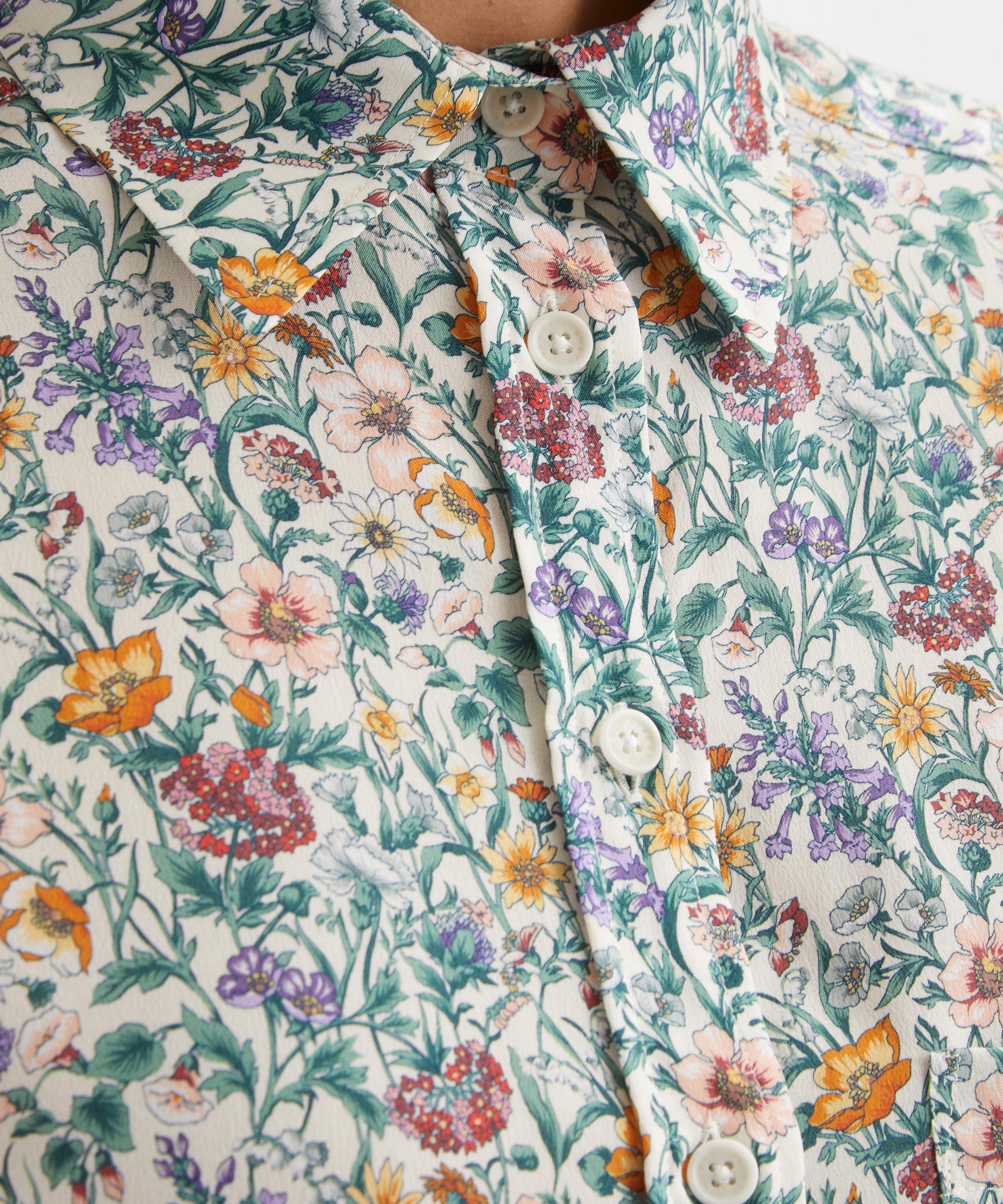 Liberty - Rachel Meadow Relaxed Silk Shirt&nbsp; image number 4