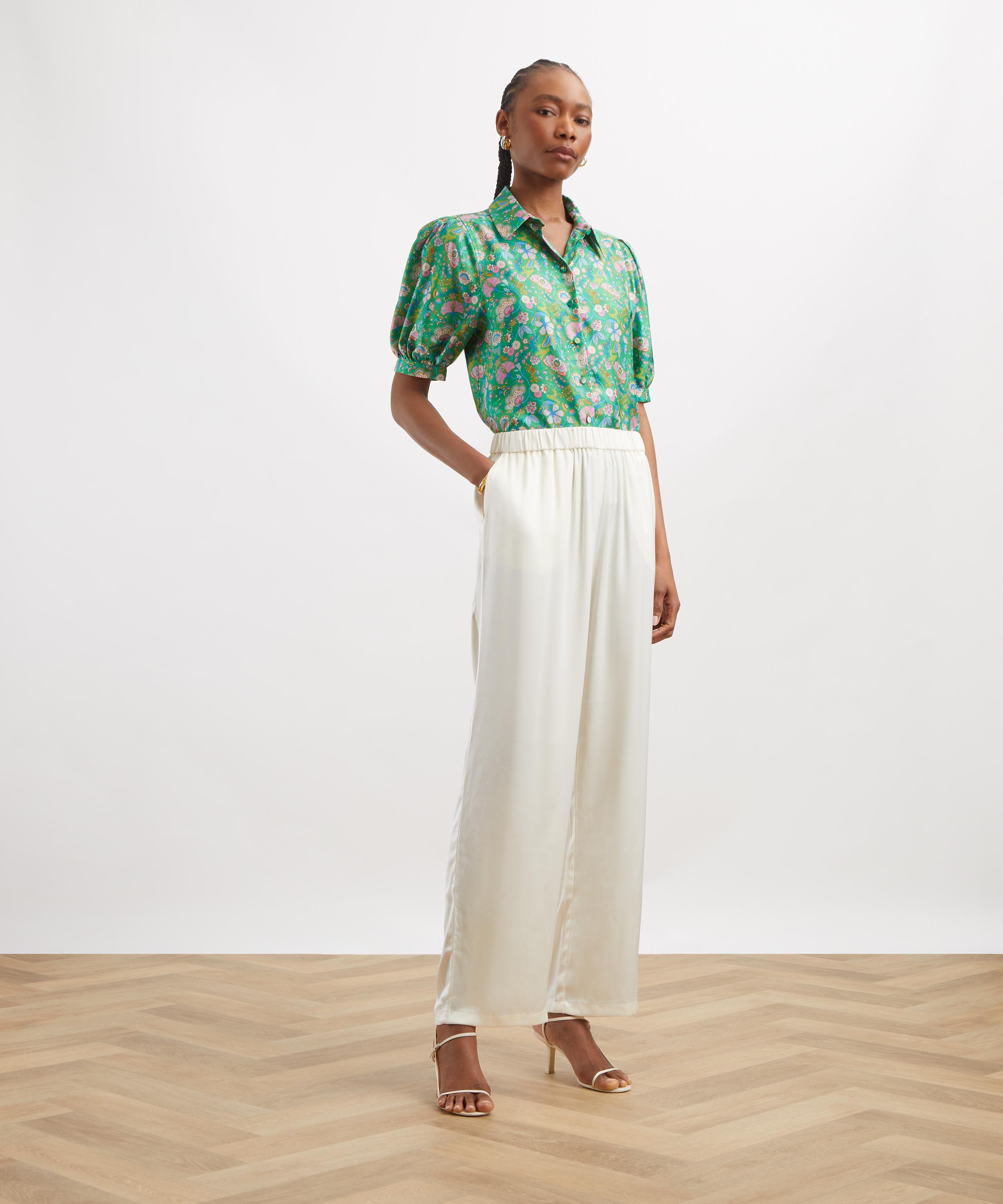 Liberty - Mabelle Hall Silk Puff-Sleeve Shirt&nbsp; image number 1