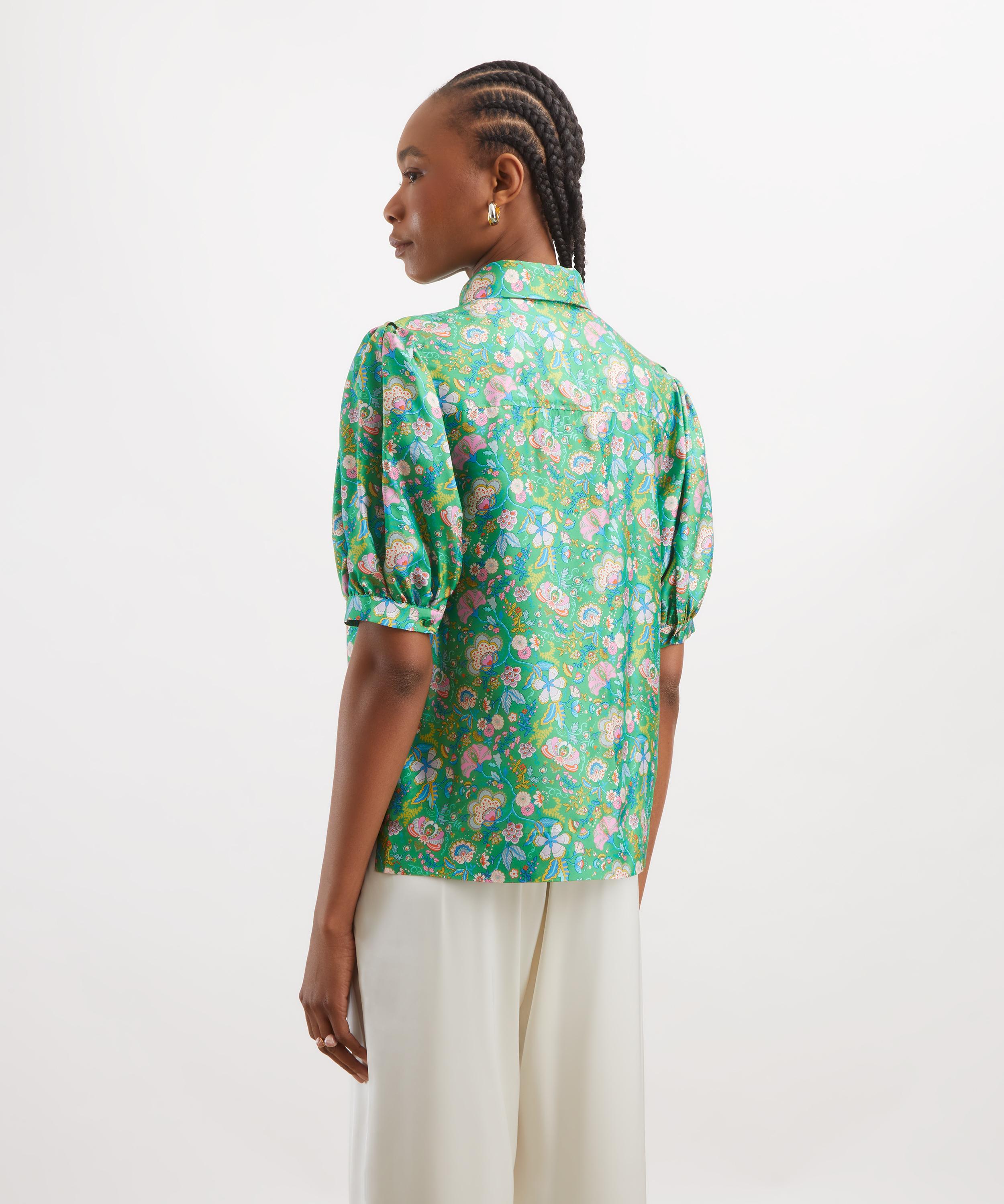 Liberty - Mabelle Hall Silk Puff-Sleeve Shirt&nbsp; image number 3