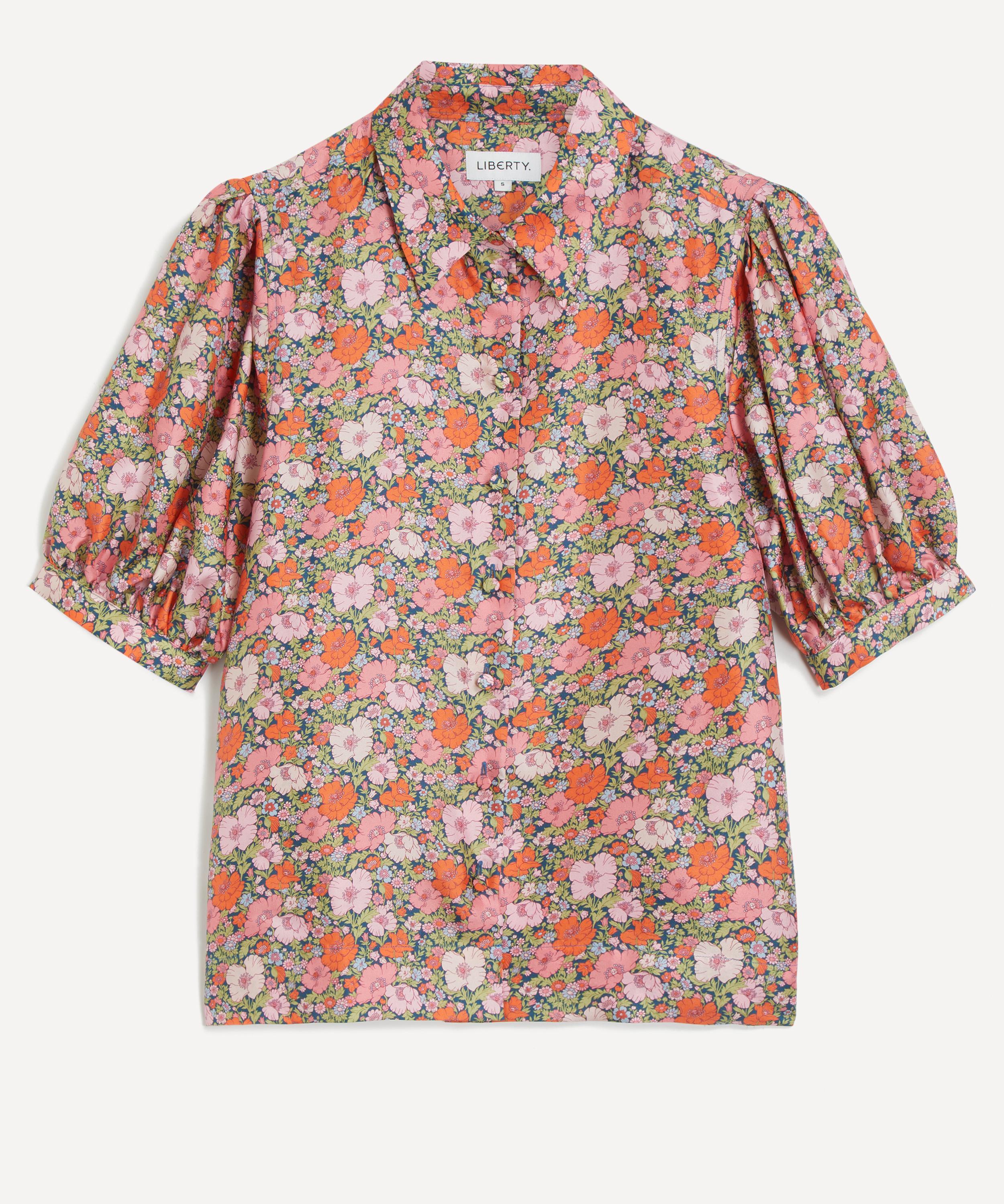 Liberty - Meadow Song Silk Puff-Sleeve Shirt&nbsp;