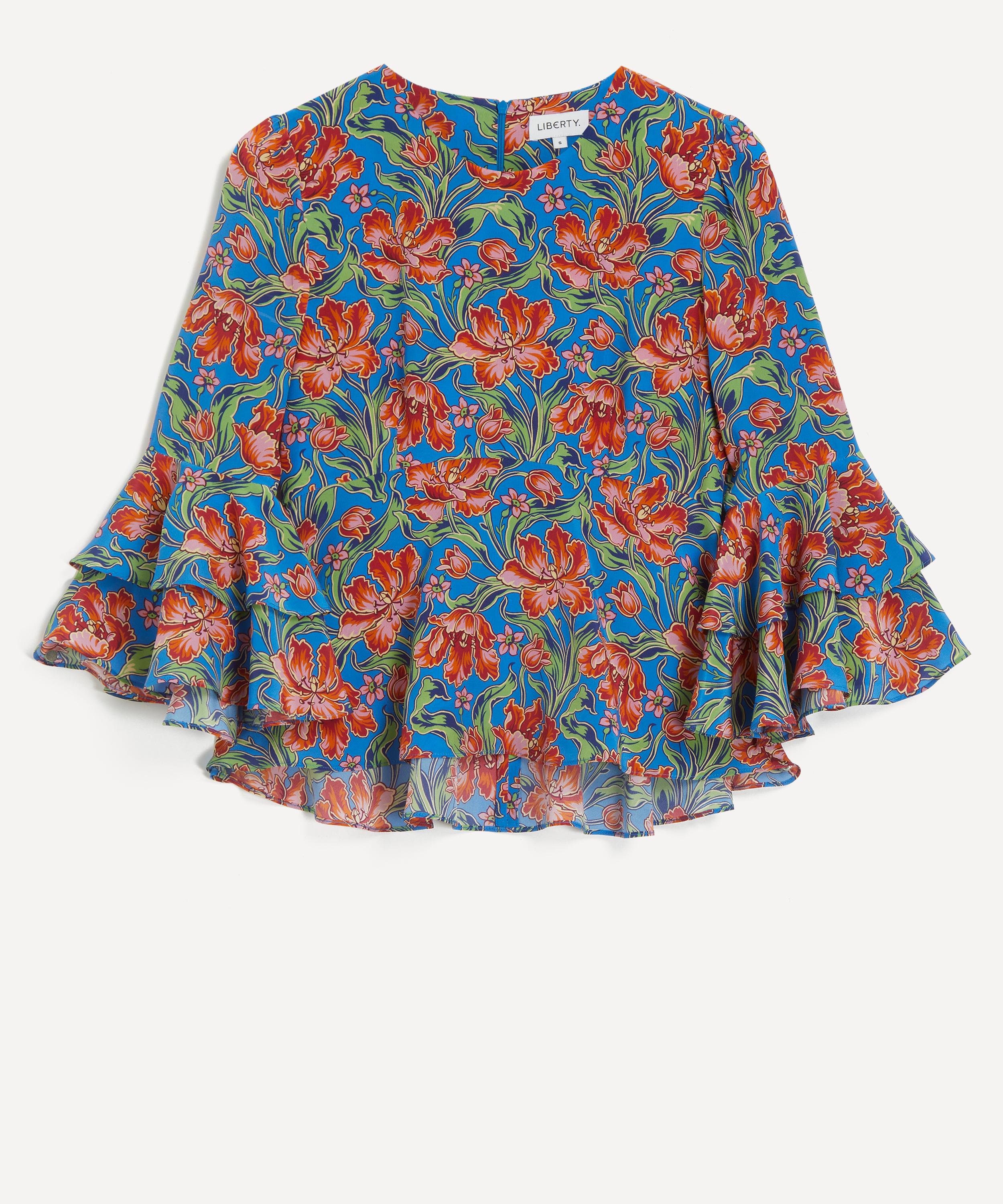 Liberty - Archive Tulip Garden Silk Gala Top