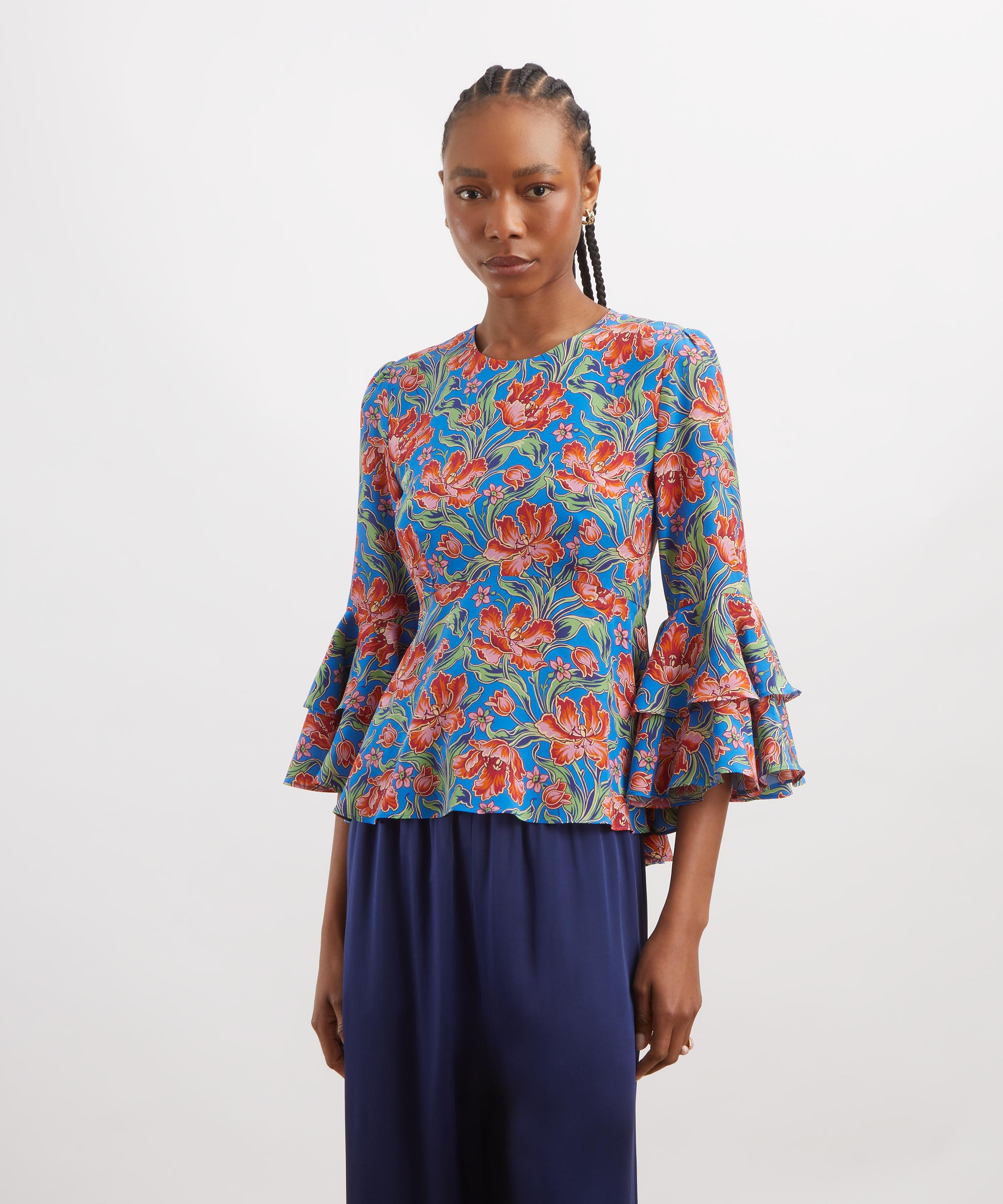 Liberty - Archive Tulip Garden Silk Gala Top image number 2
