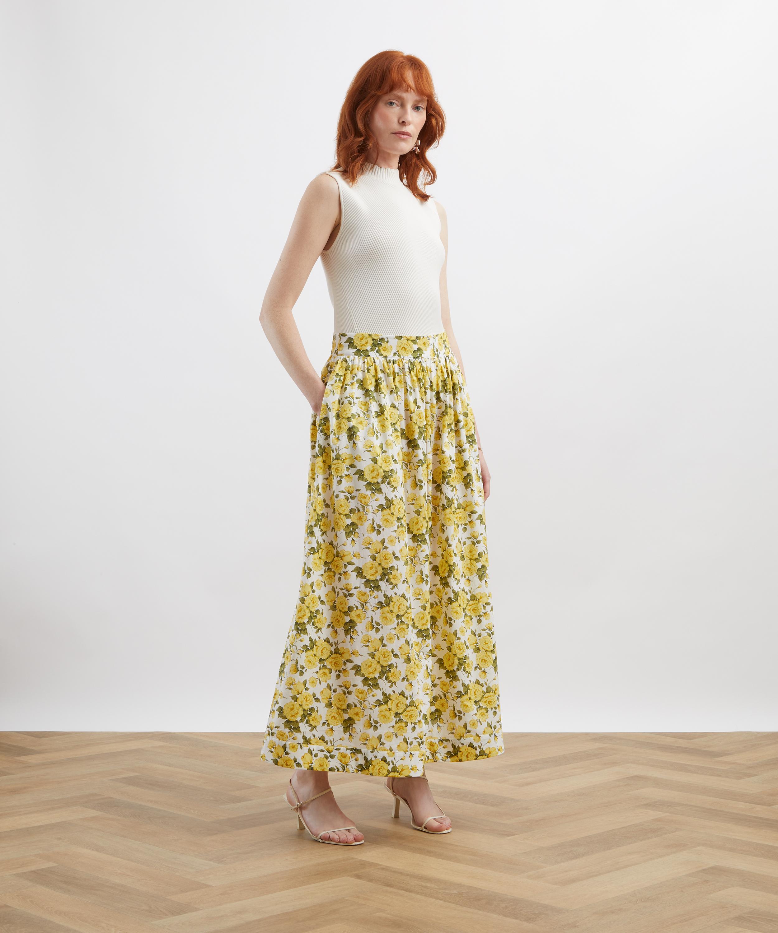 Liberty - Carline Rose Silk Slip Skirt image number 1