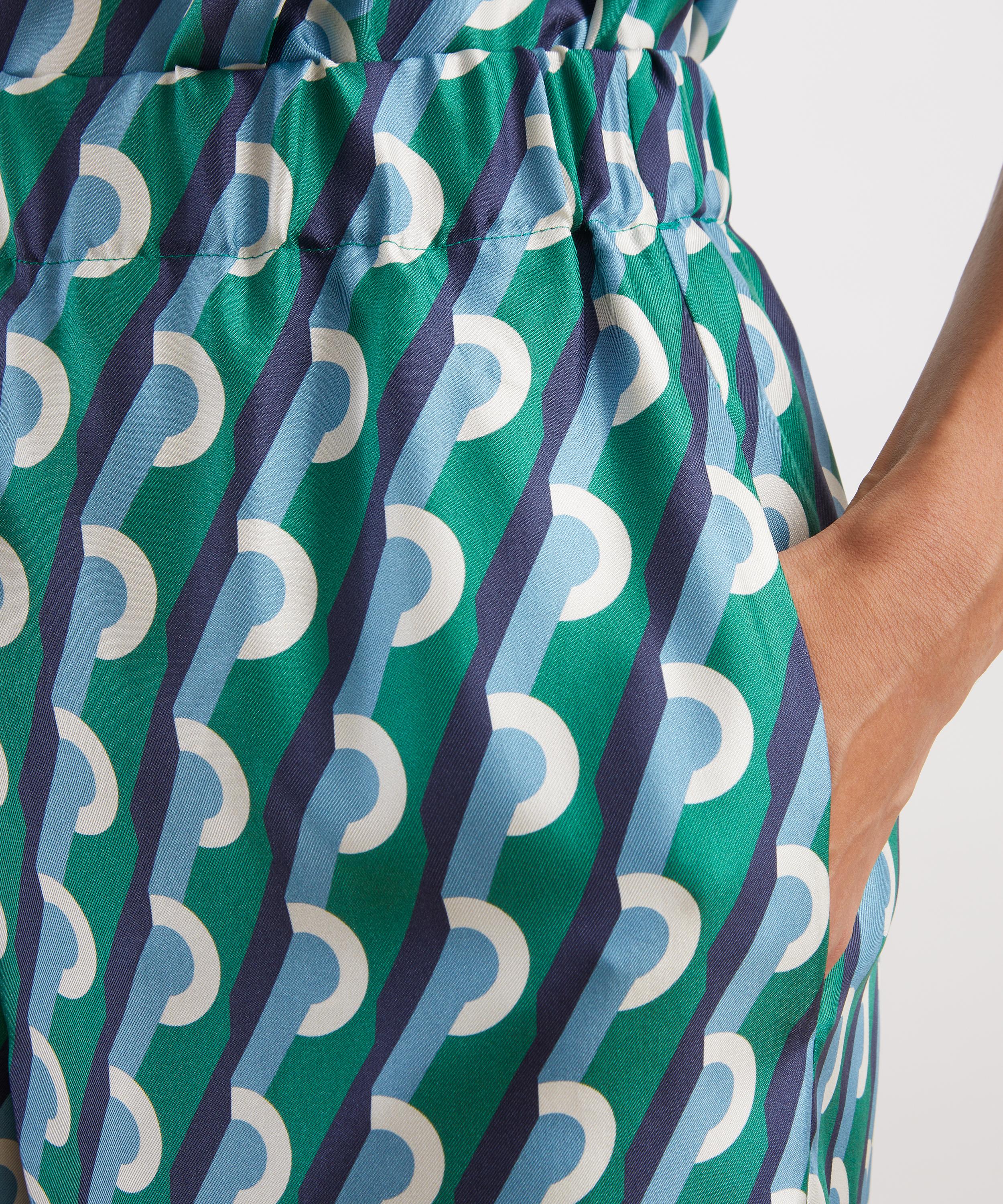 Liberty - Orbella Geo Silk Palazzo Trousers image number 4