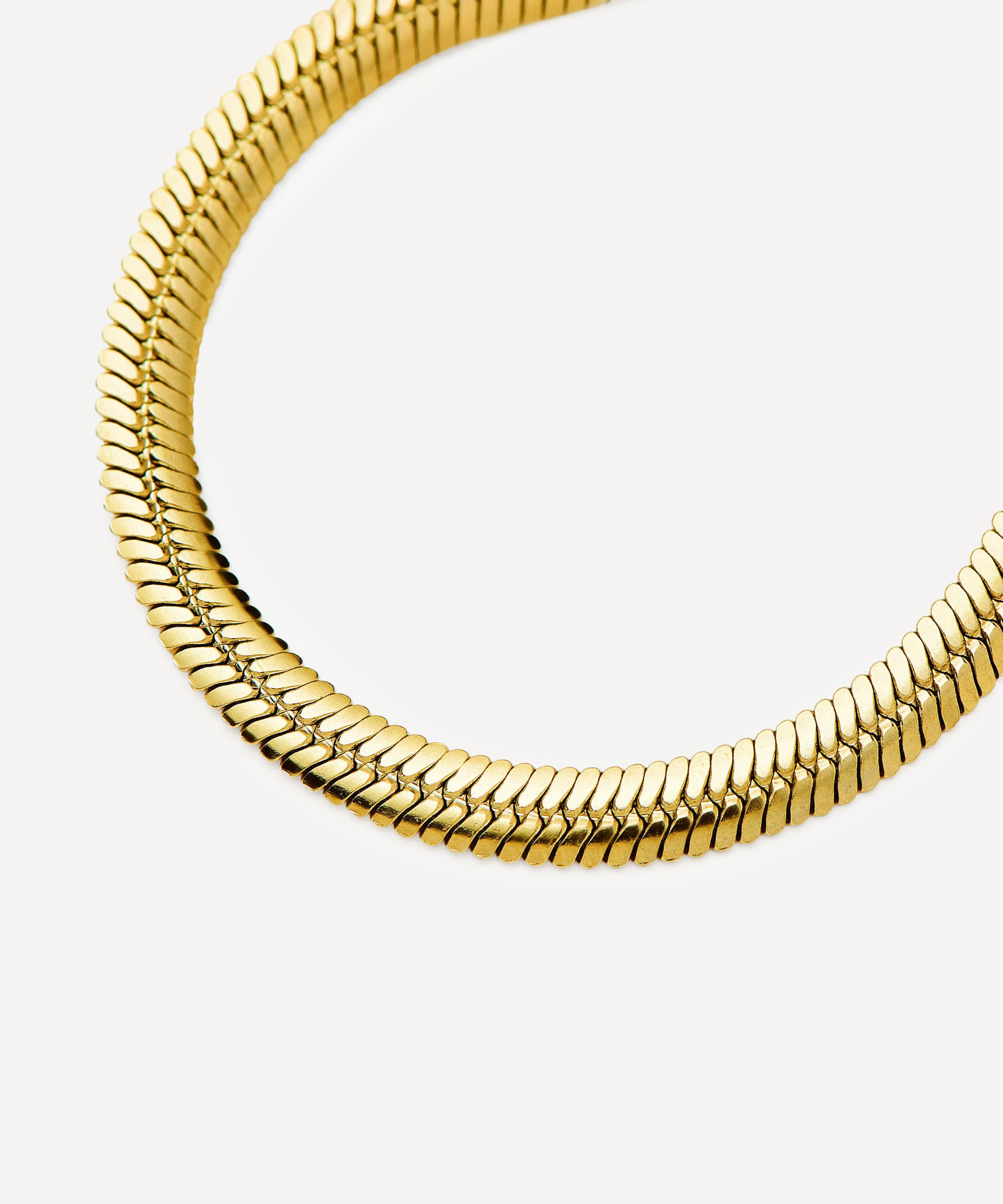 Missoma - 18ct Gold-Plated Wide Snake Chain Bracelet image number 2