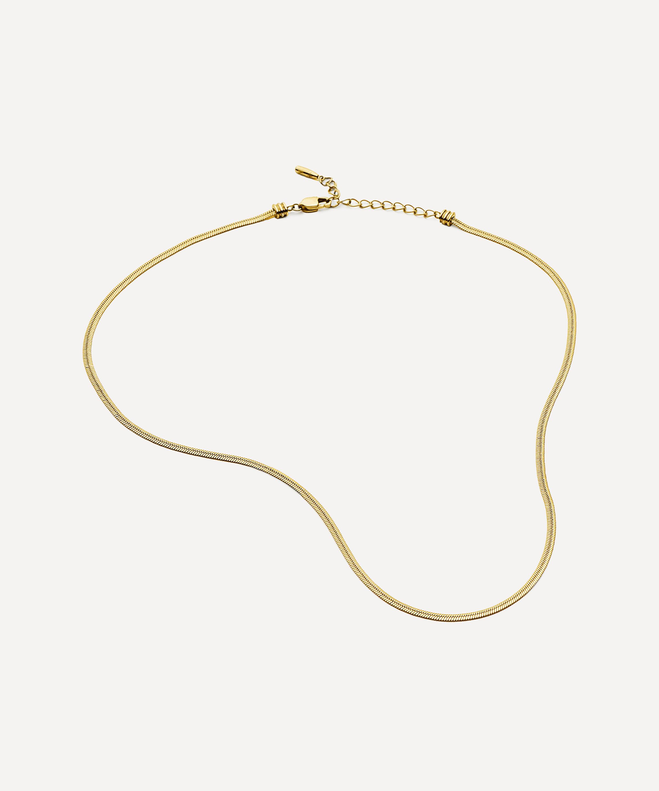 Missoma - 18ct Gold-Plated Classic Snake Chain Necklace image number 2