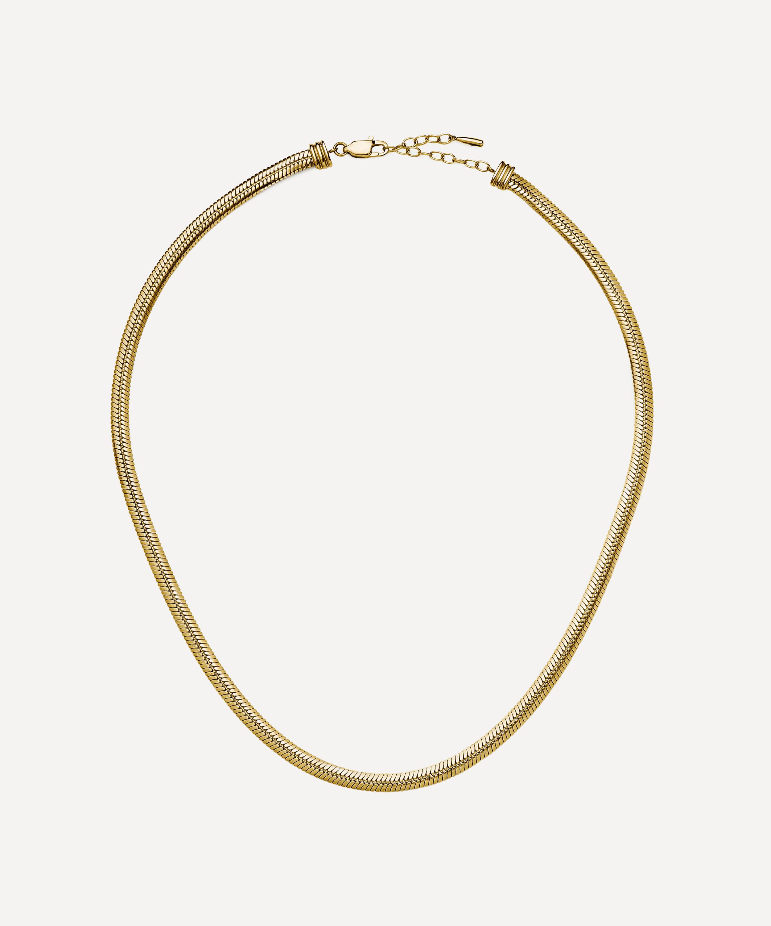 Missoma - 18ct Gold-Plated Wide Snake Chain Necklace