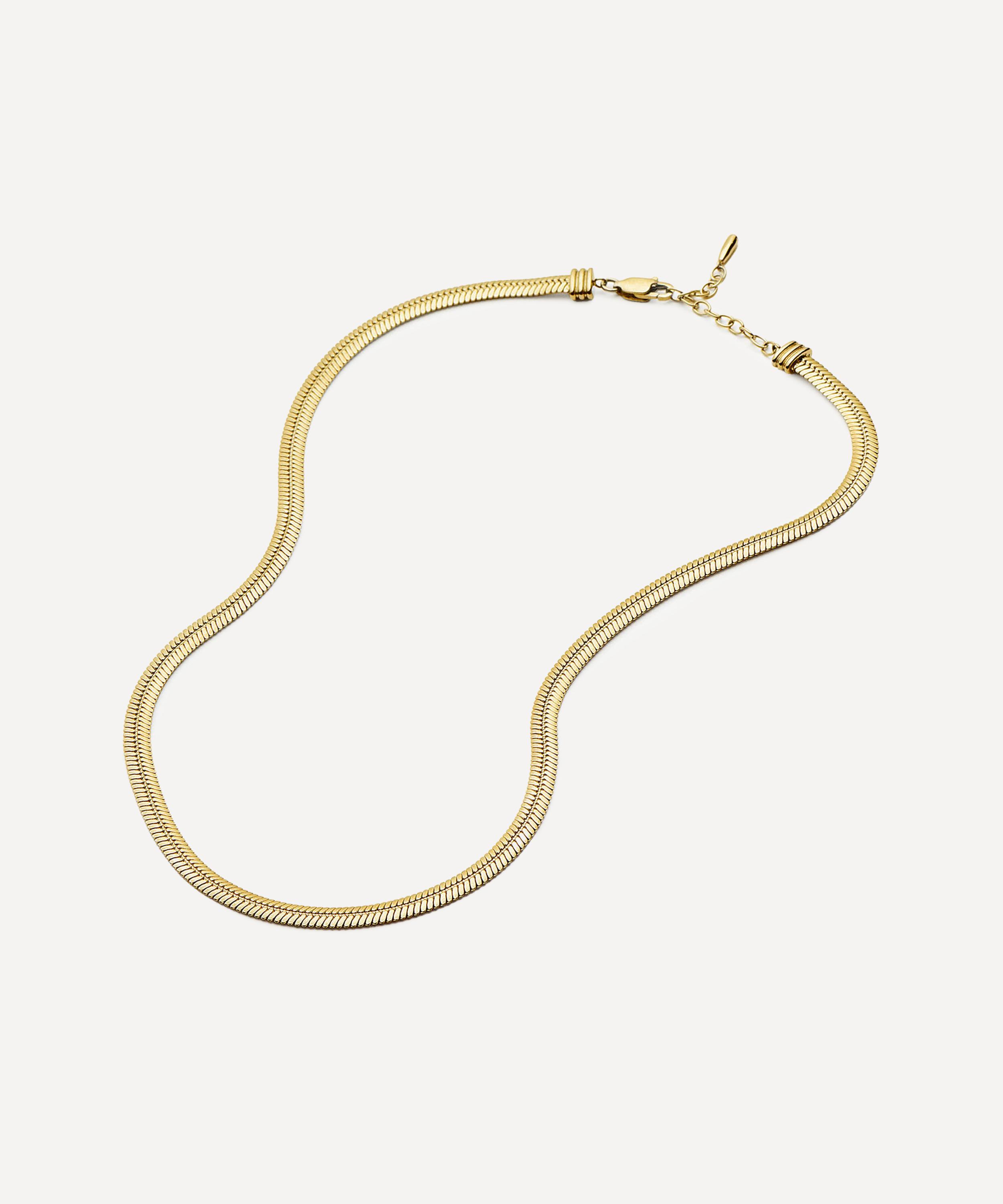 Missoma - 18ct Gold-Plated Wide Snake Chain Necklace image number 1