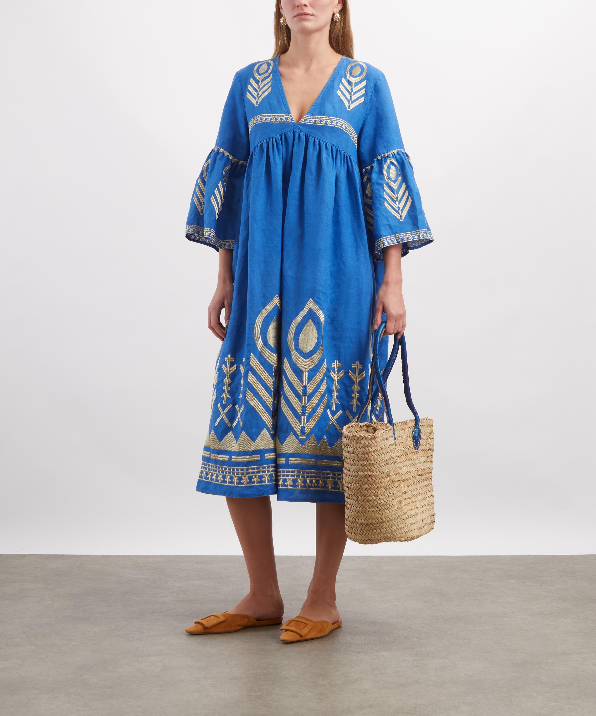 Kori - Feather Linen Midi Dress image number 1