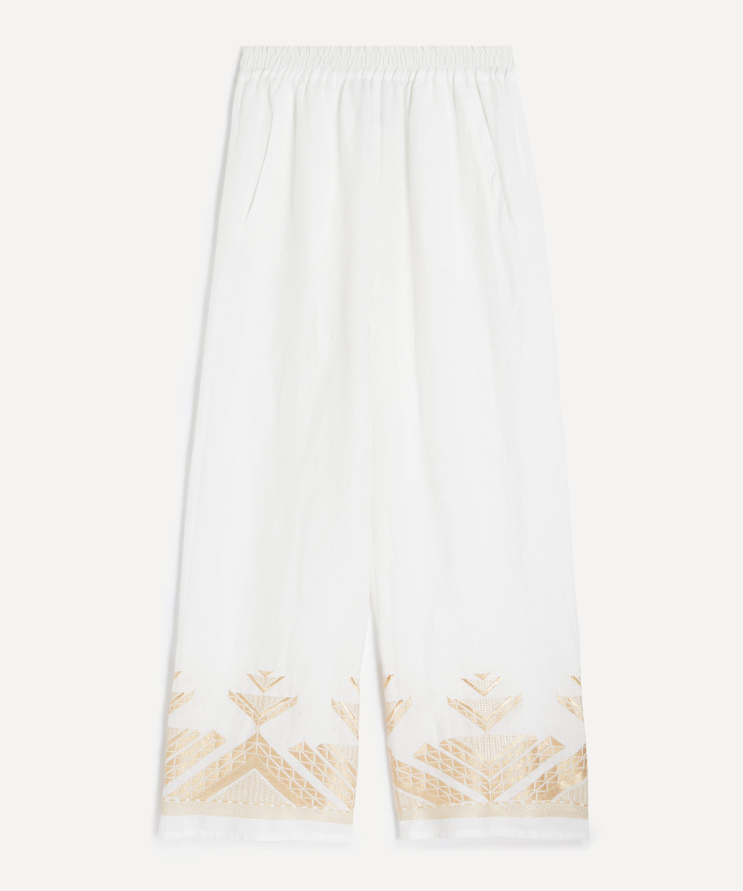 Kori - Pyramids Linen Embroidered Trousers