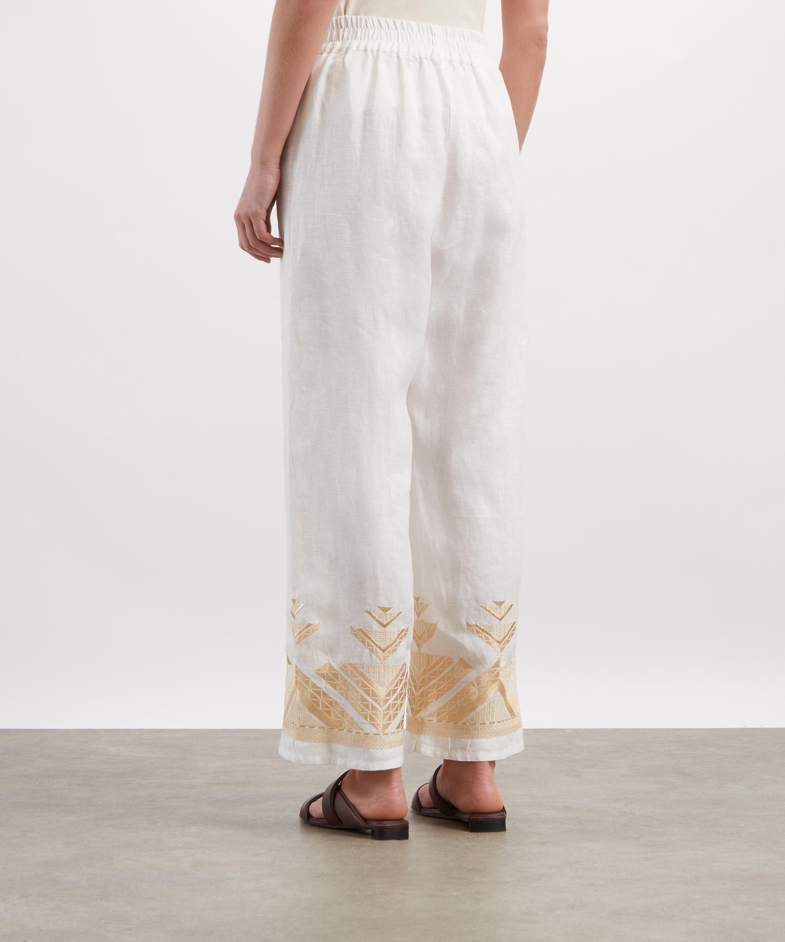 Kori - Pyramids Linen Embroidered Trousers image number 3