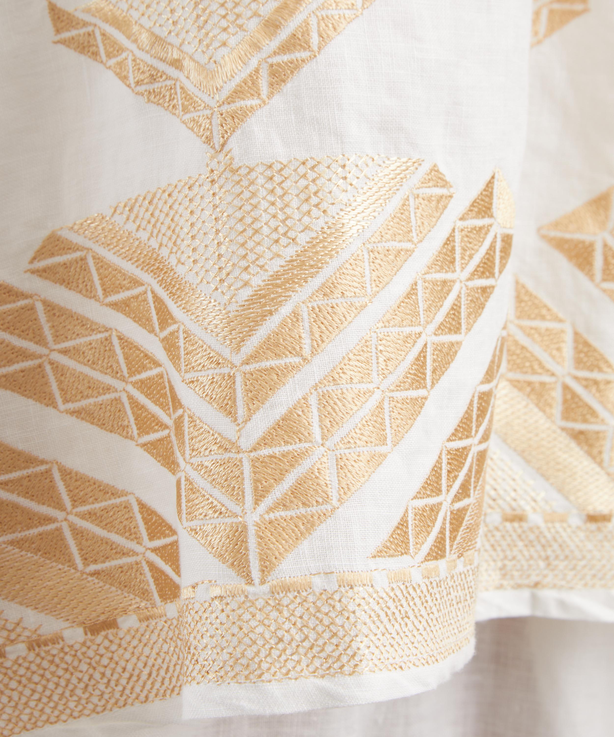 Kori - Pyramids Linen Embroidered Blouse image number 4