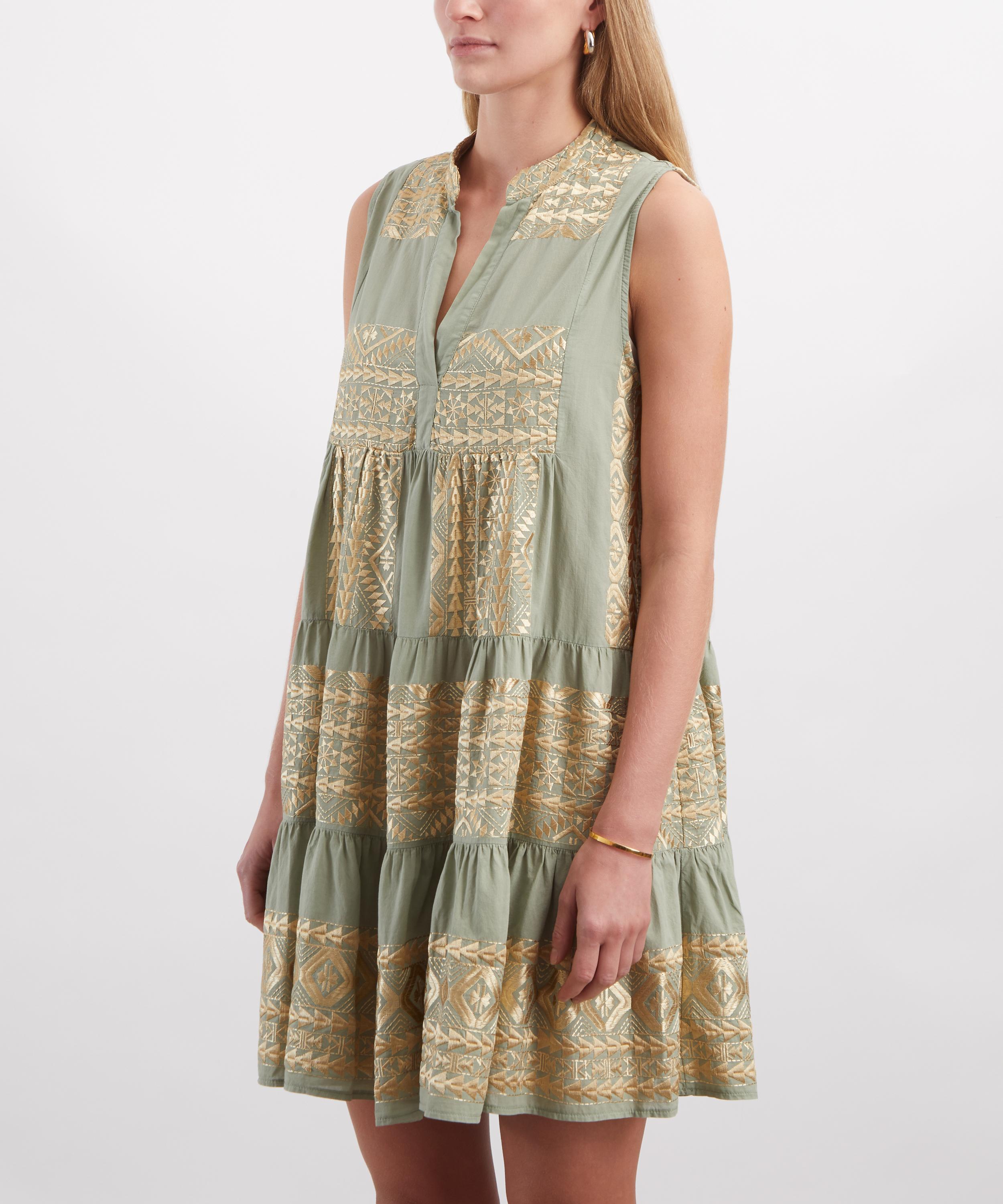 Kori - Classic Triangle Sleeveless Short Dress image number 2