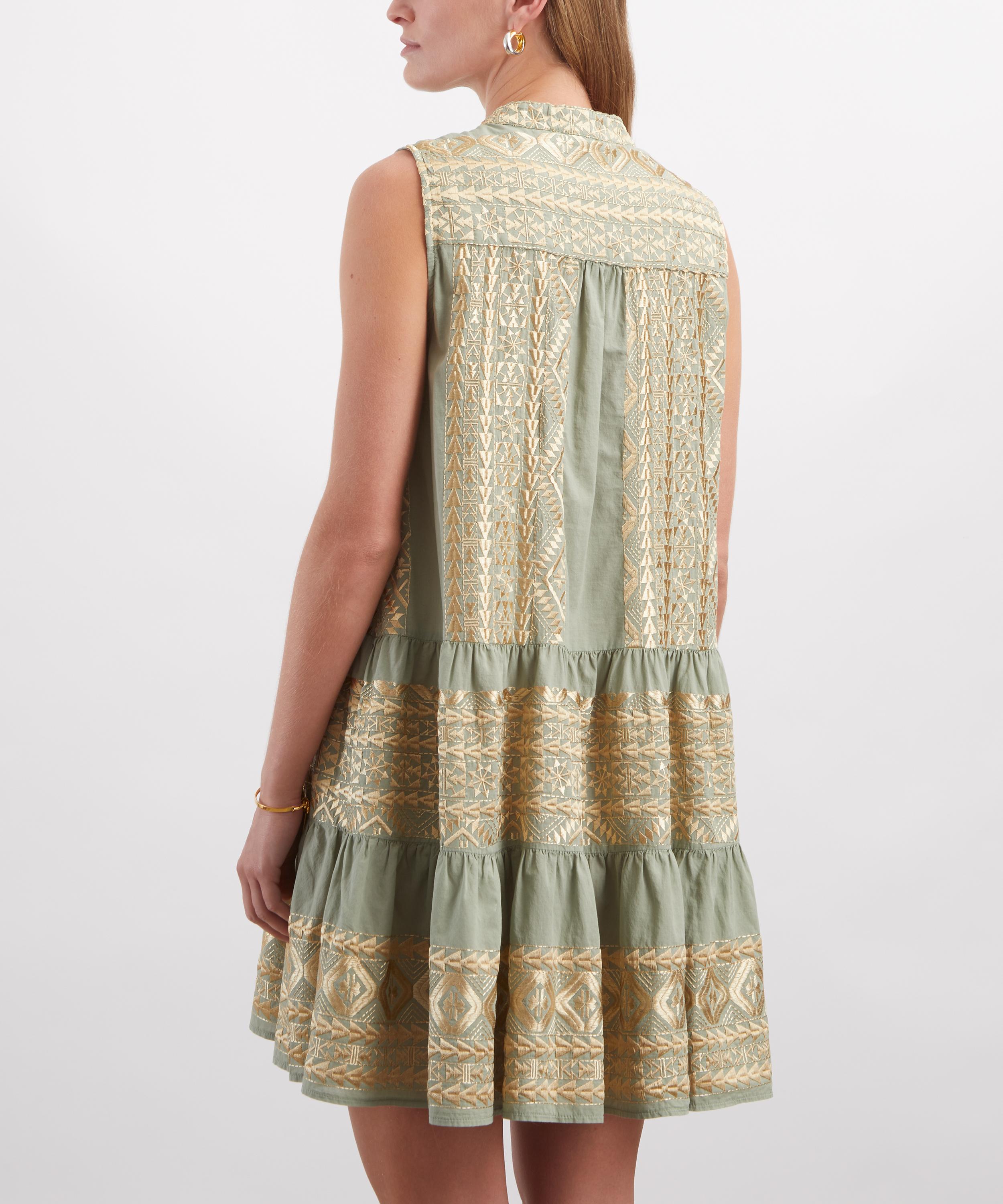 Kori - Classic Triangle Sleeveless Short Dress image number 3