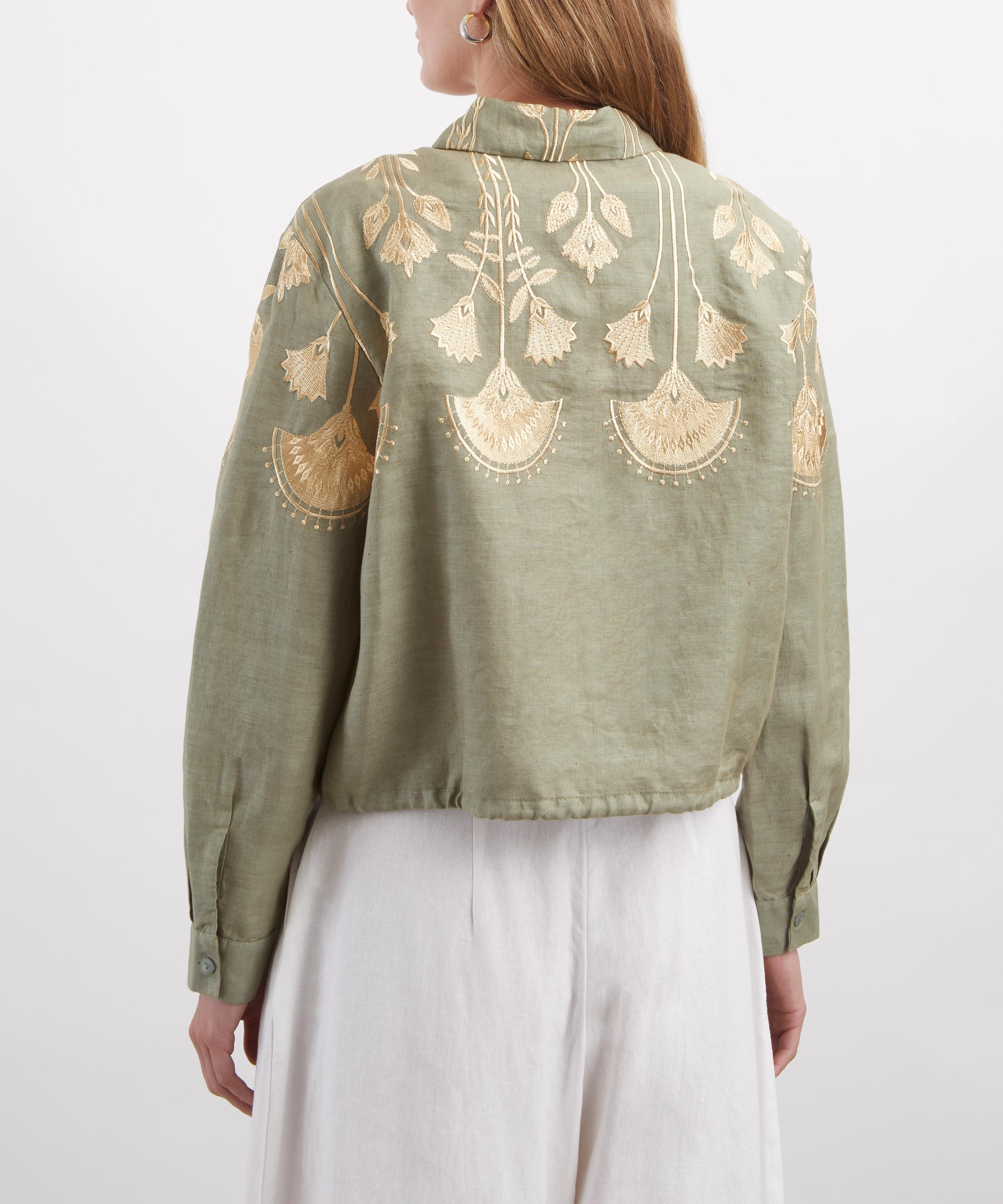 Kori - Papyrus Embroidered Linen Shirt image number 3