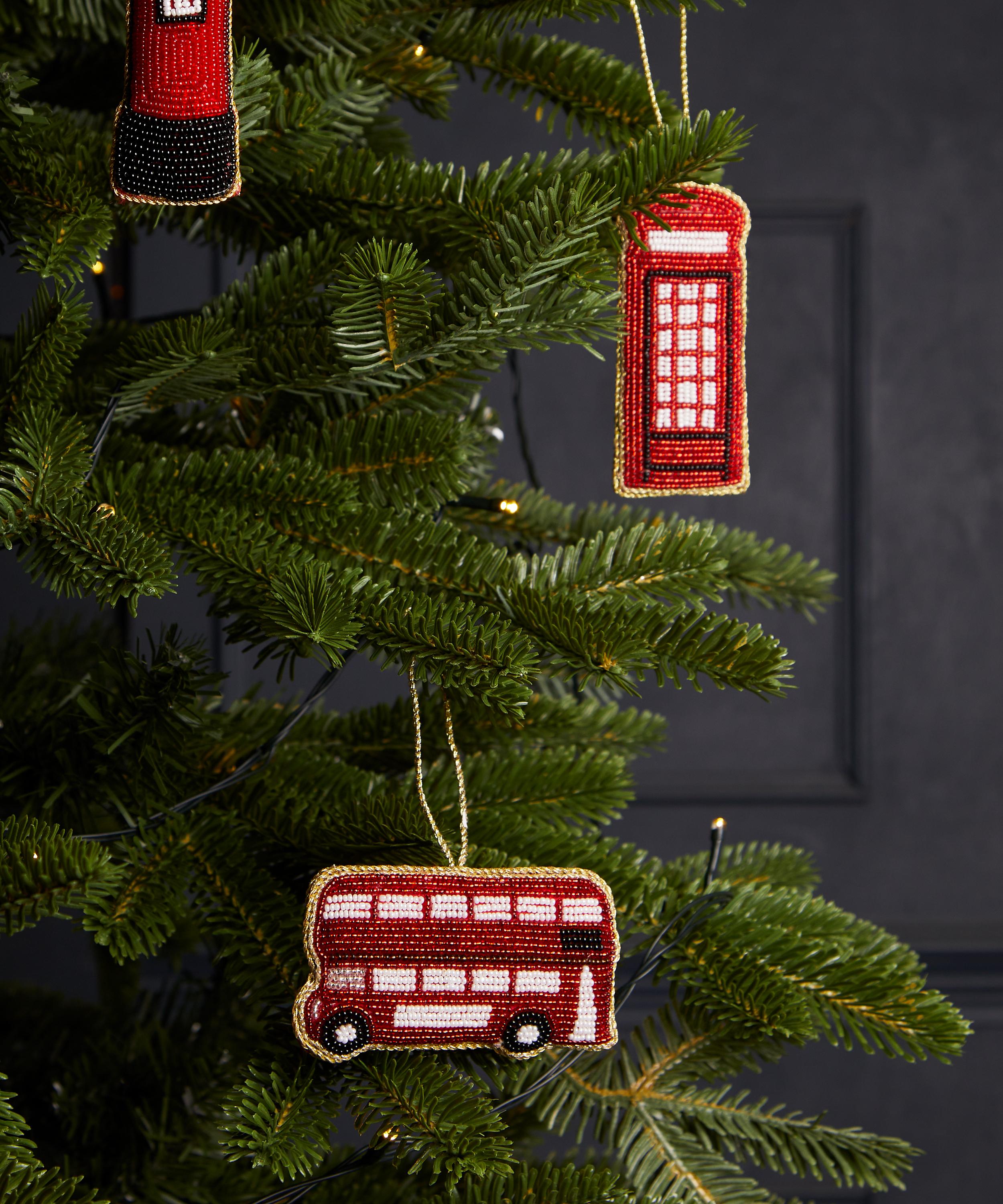 Christmas - Beaded Bus Velvet Ornament image number 1