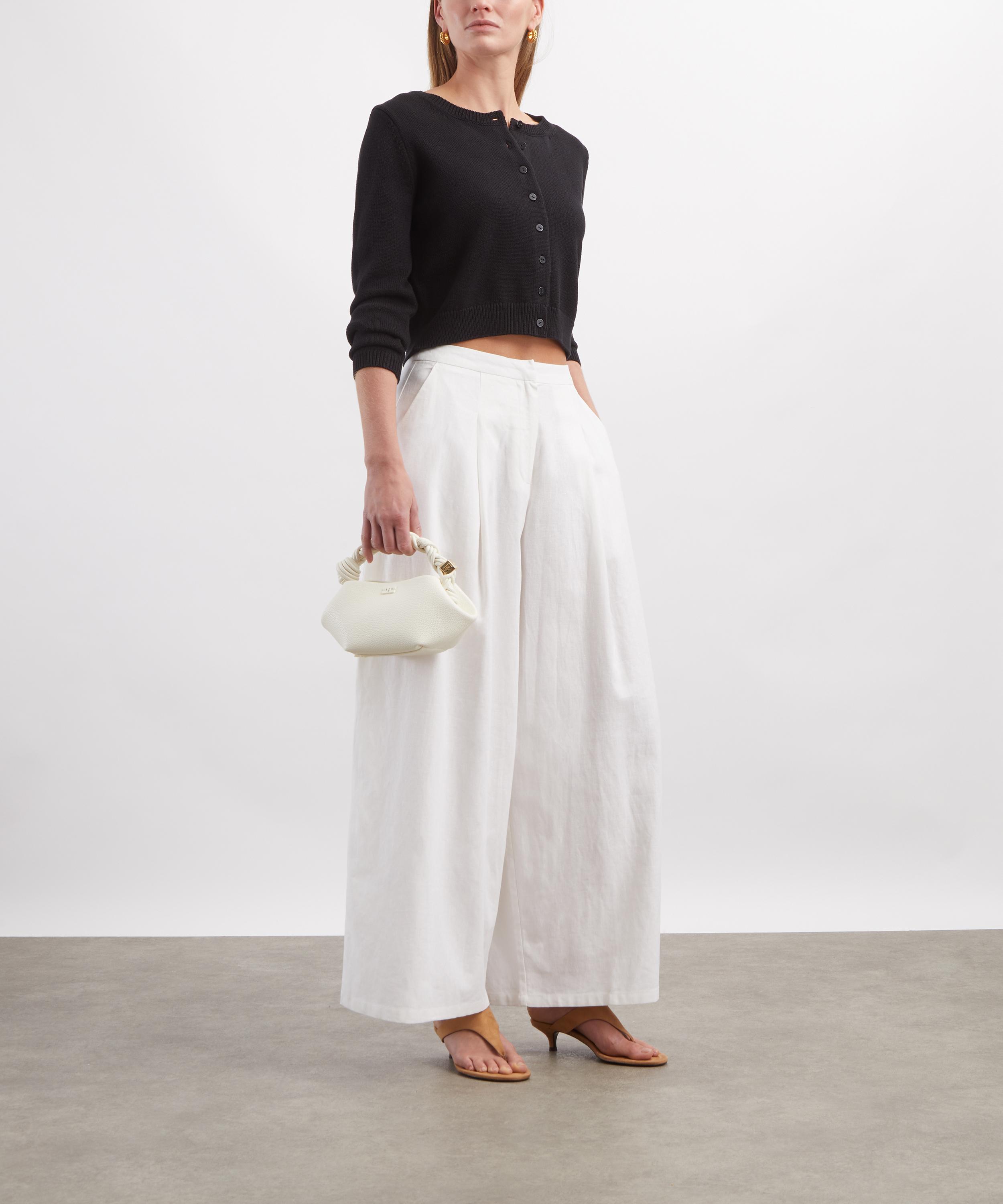 Reformation - Clara Black Cotton Cardigan image number 1