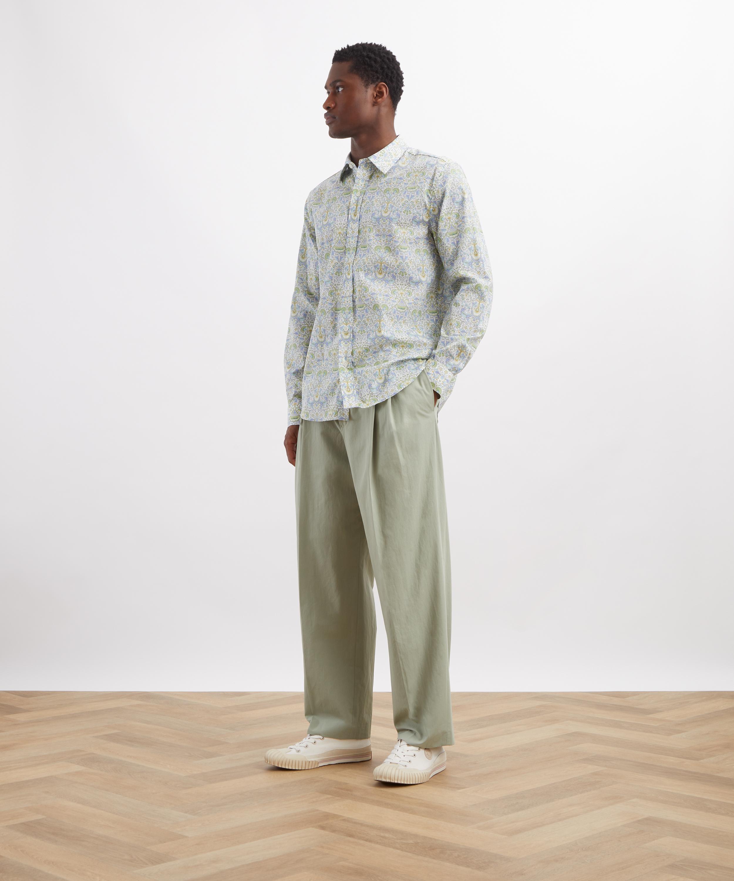Liberty - Classic Fit Tana Lawn&trade; Cotton Shirt in Lodden image number 1