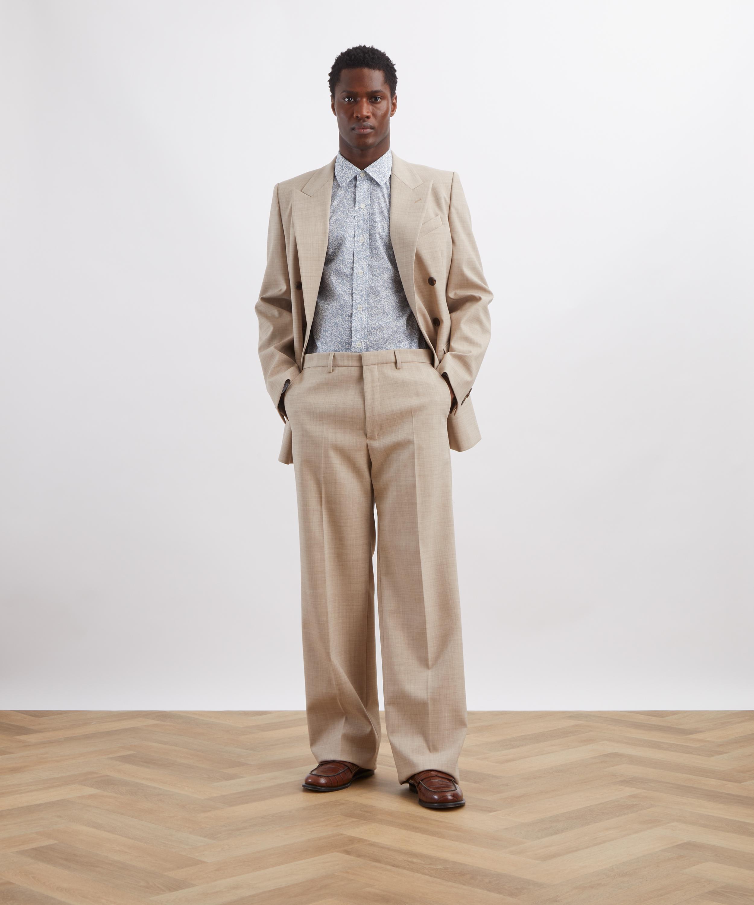 Liberty - Classic Fit Tana Lawn&trade; Cotton Shirt in Daisy Paisley&nbsp; image number 1