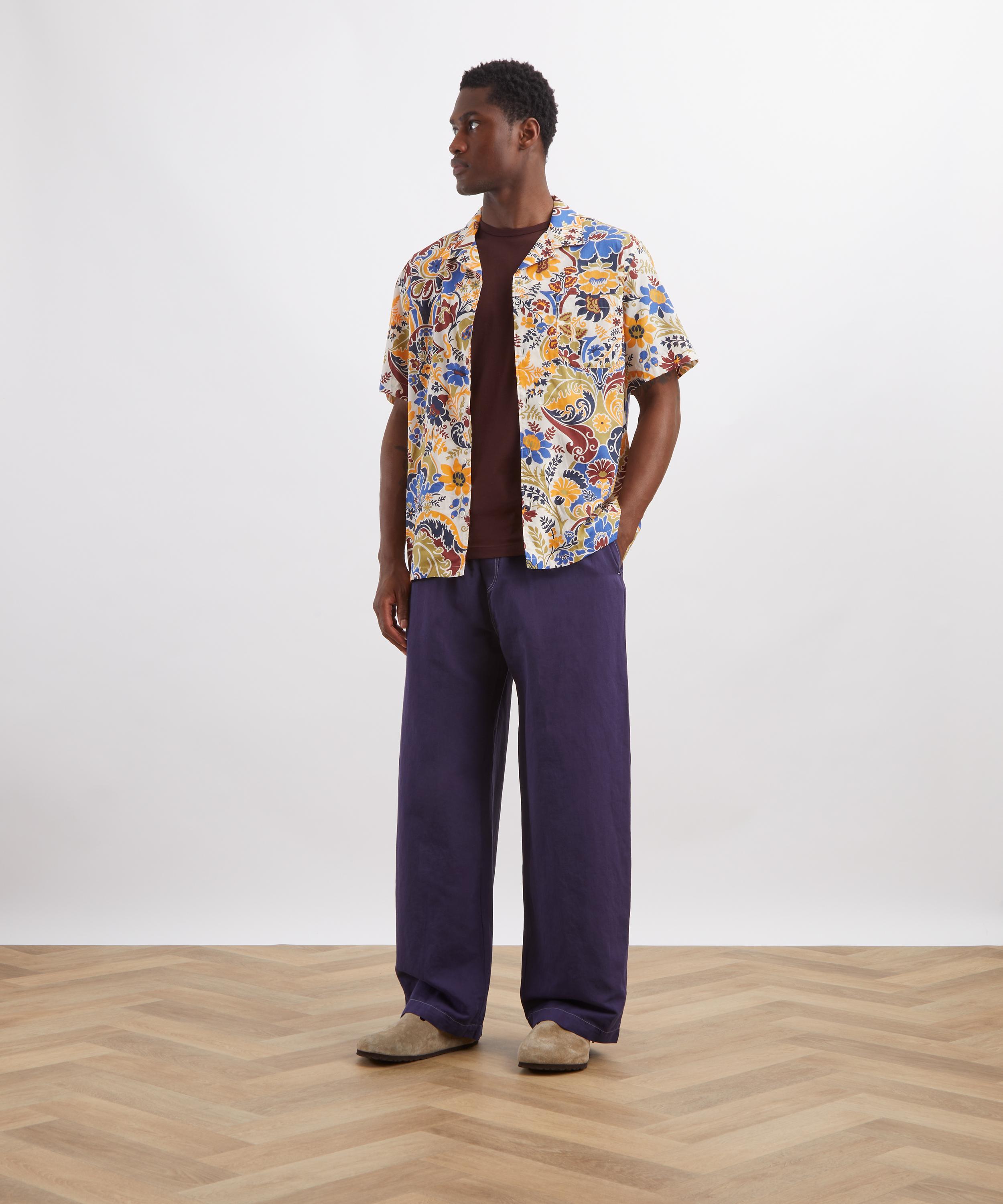 Liberty - Cuban Collar Tana Lawn&trade; Cotton Shirt in Flamboyance image number 1