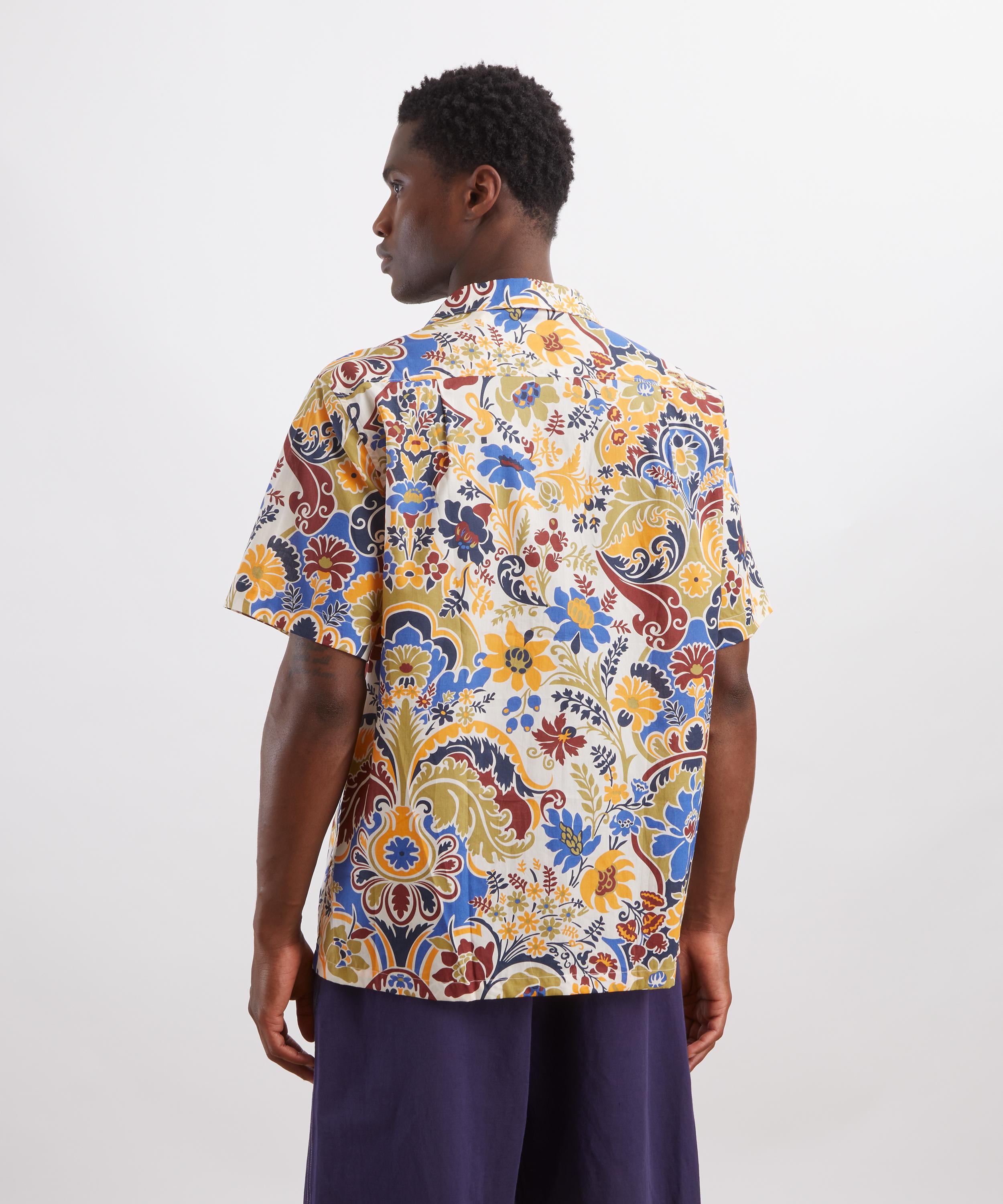 Liberty - Cuban Collar Tana Lawn&trade; Cotton Shirt in Flamboyance image number 3