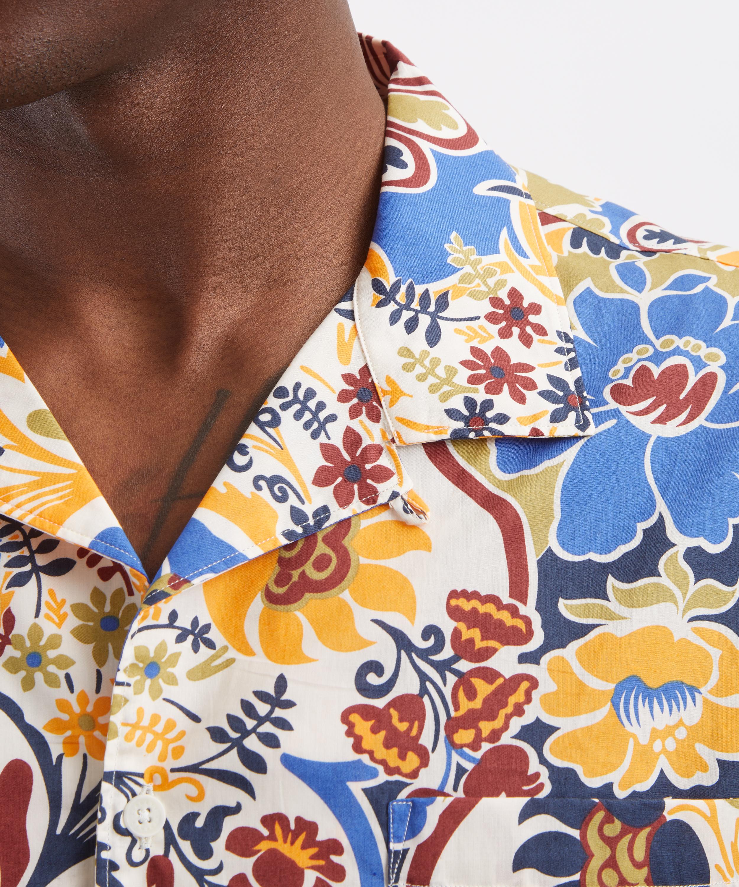 Liberty - Cuban Collar Tana Lawn&trade; Cotton Shirt in Flamboyance image number 4