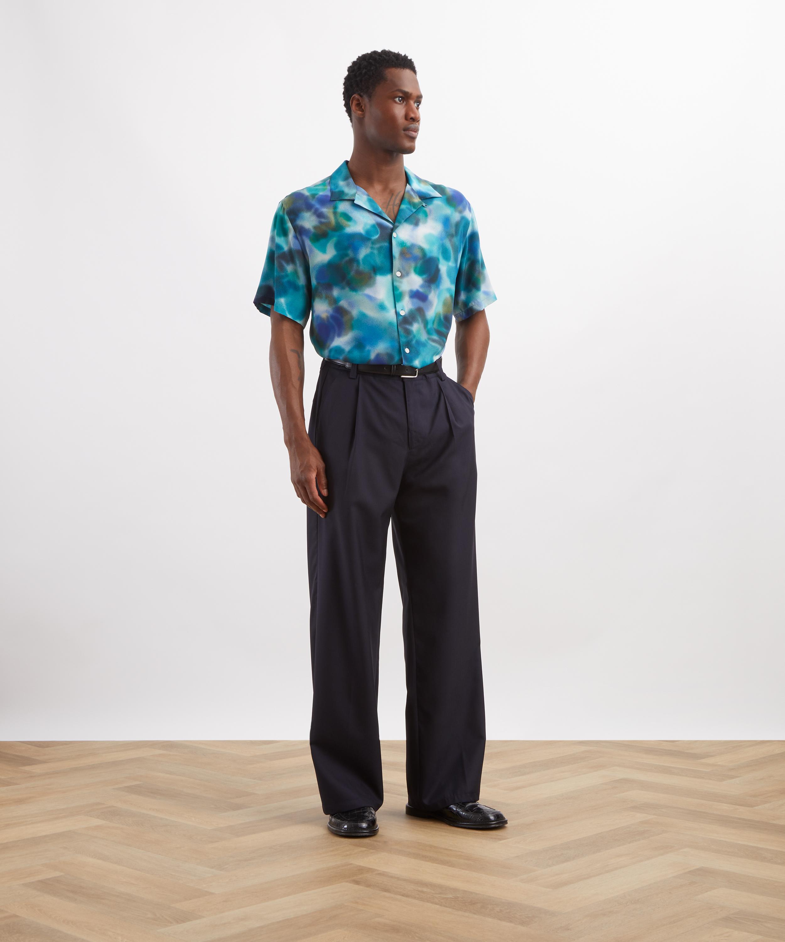 Liberty - Cuban Collar Silk Shirt in Jessica Alexandra&nbsp; image number 1