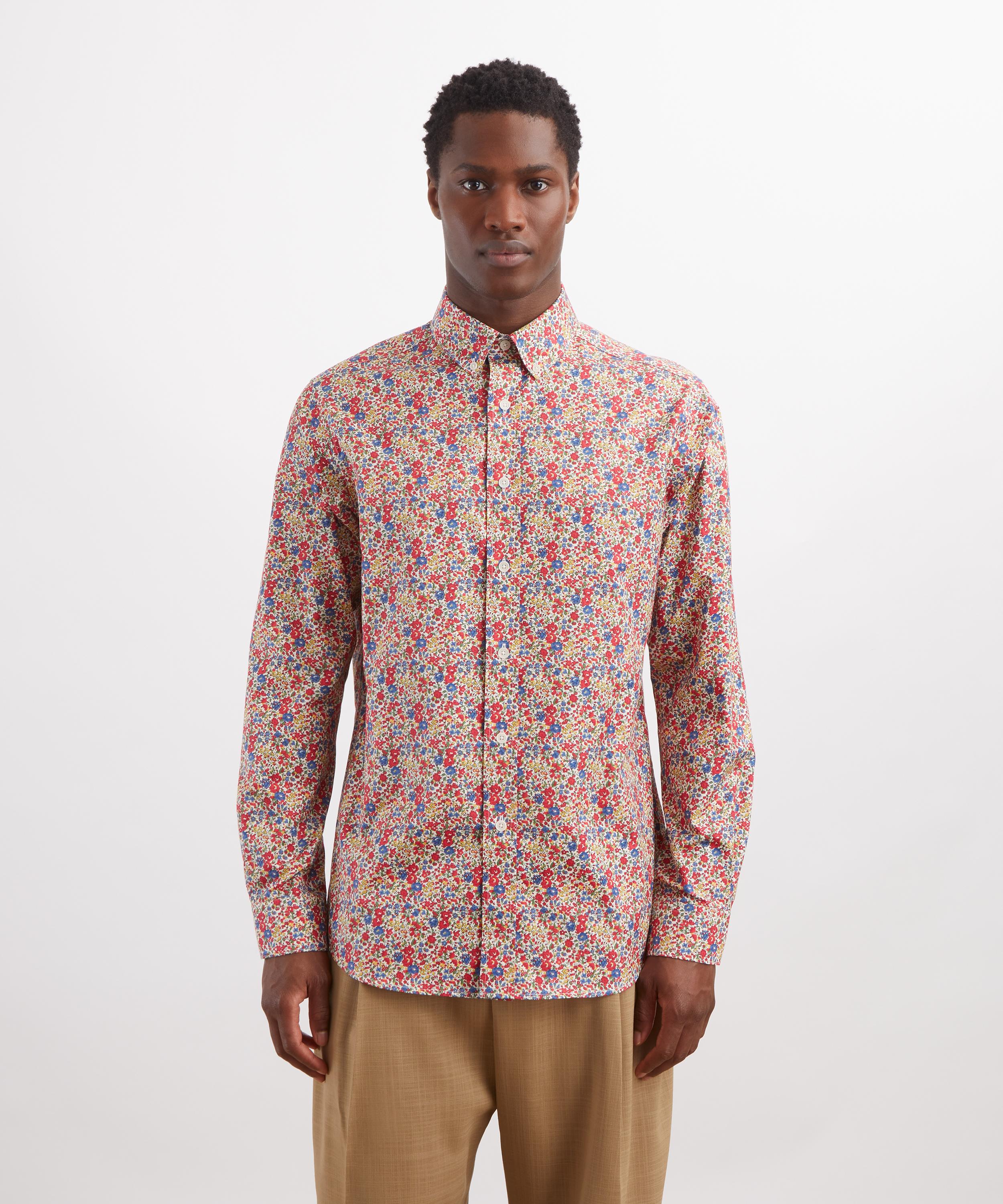 Liberty - Button-Down Regular Fit Cotton Shirt in Emma and Georgina&nbsp; image number 2