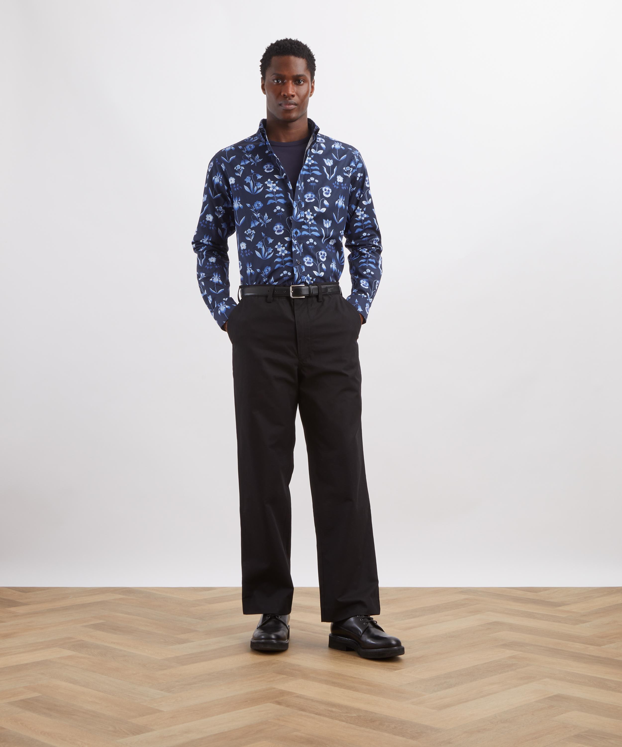 Liberty - Button-Down Regular Fit Cotton Shirt in Floral Majesty image number 1
