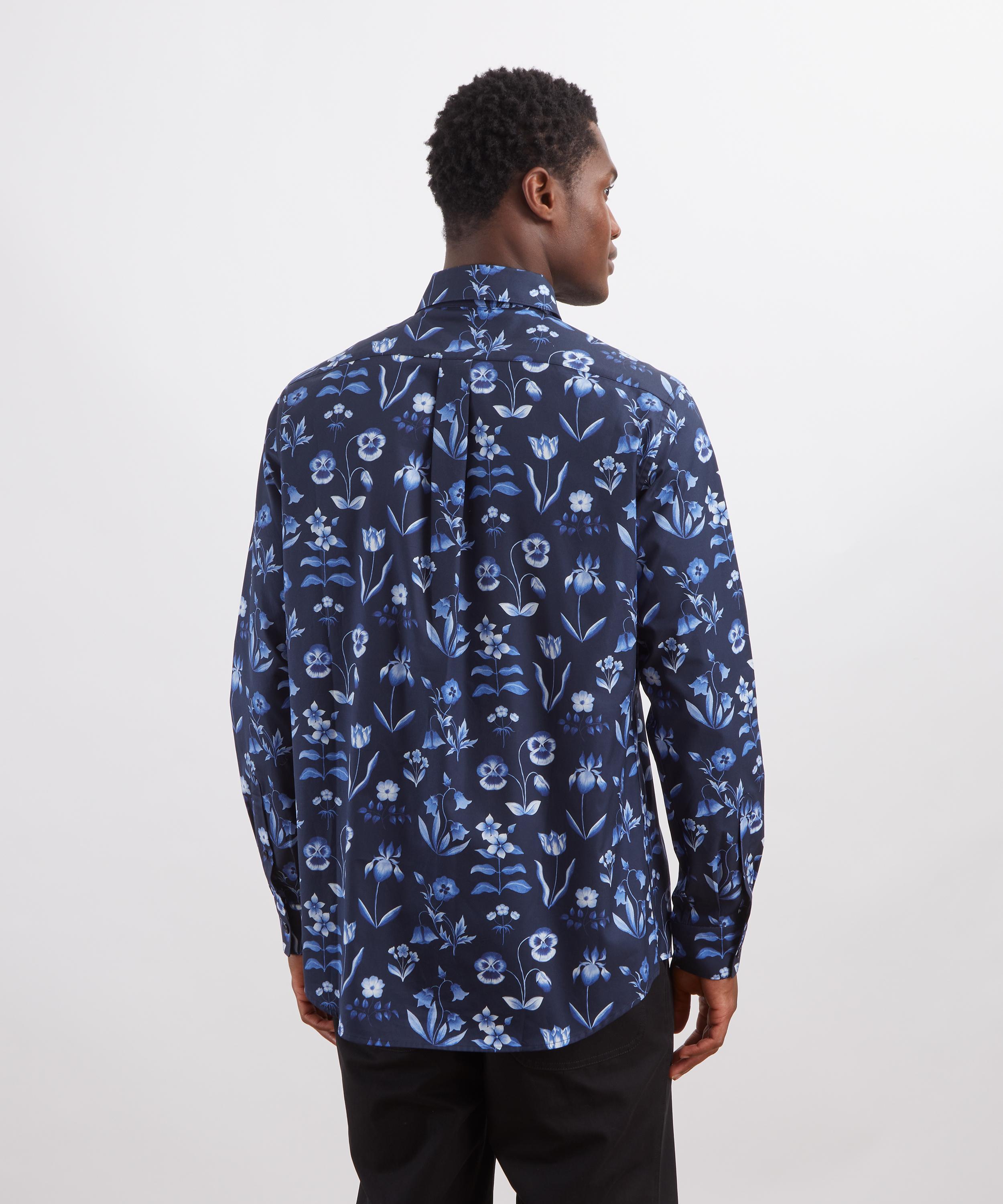 Liberty - Button-Down Regular Fit Cotton Shirt in Floral Majesty image number 3