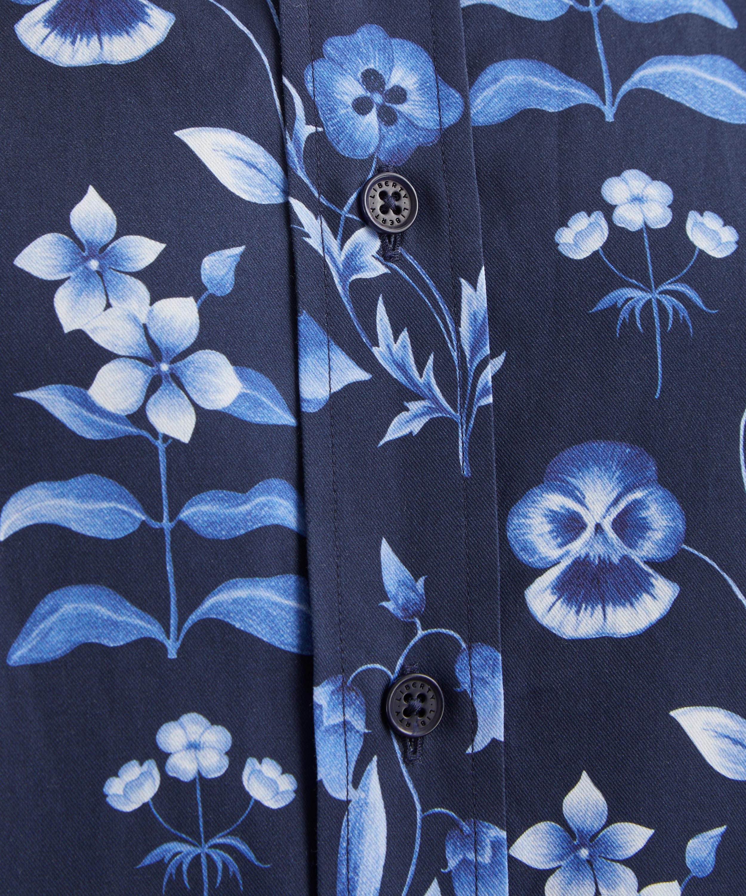 Liberty - Button-Down Regular Fit Cotton Shirt in Floral Majesty image number 4