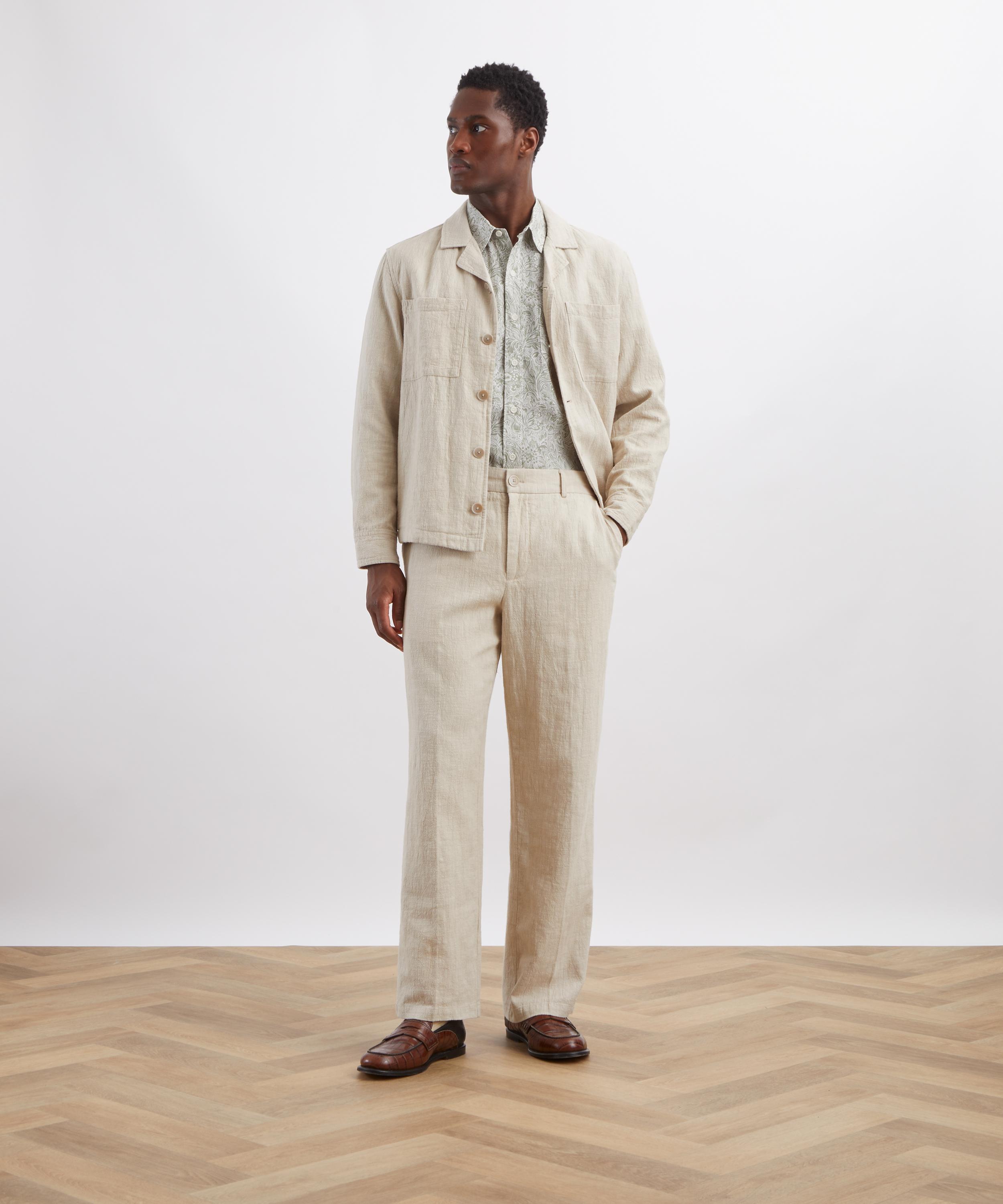 Liberty - Classic Fit Hemp Shirt in Dramatic Bloom image number 1