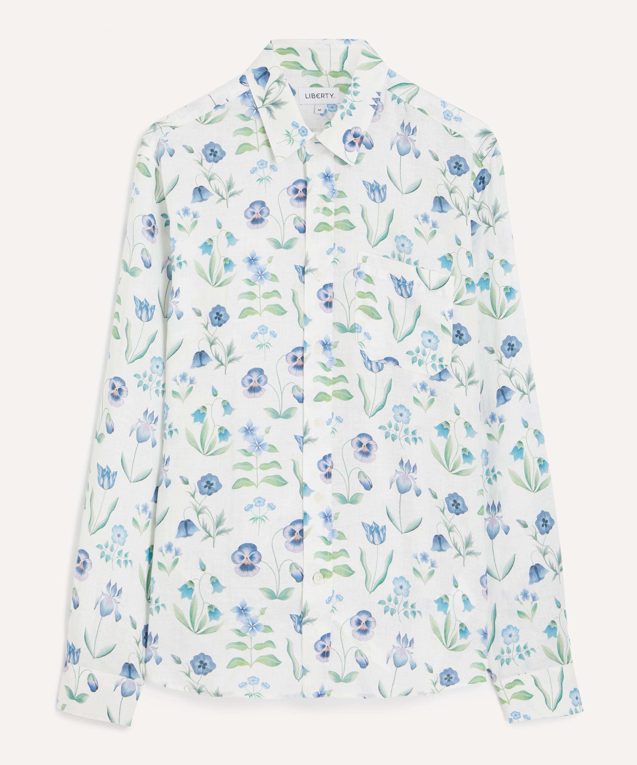 Liberty - Classic Fit Hemp Shirt in Floral Majesty