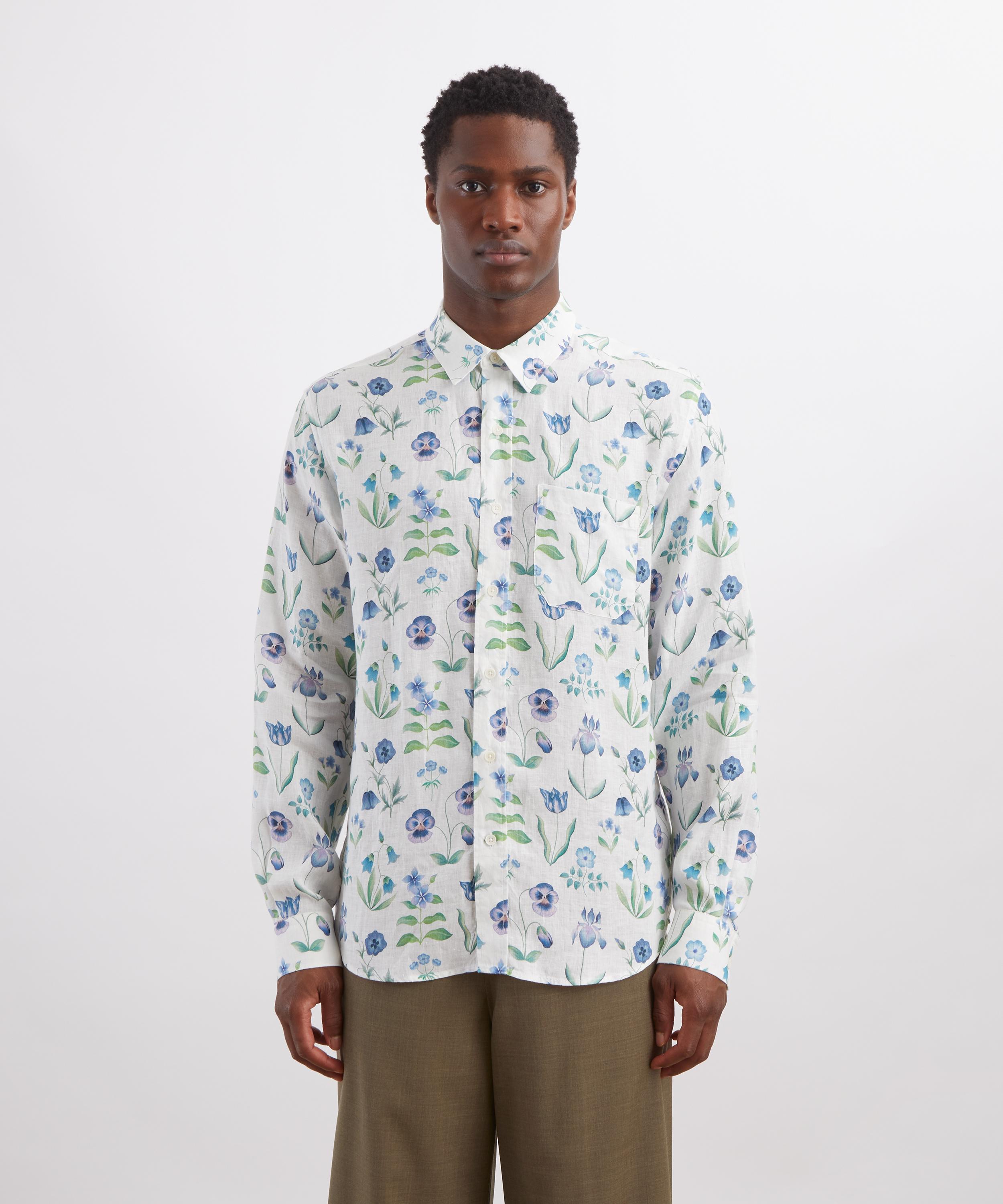 Liberty - Classic Fit Hemp Shirt in Floral Majesty image number 2