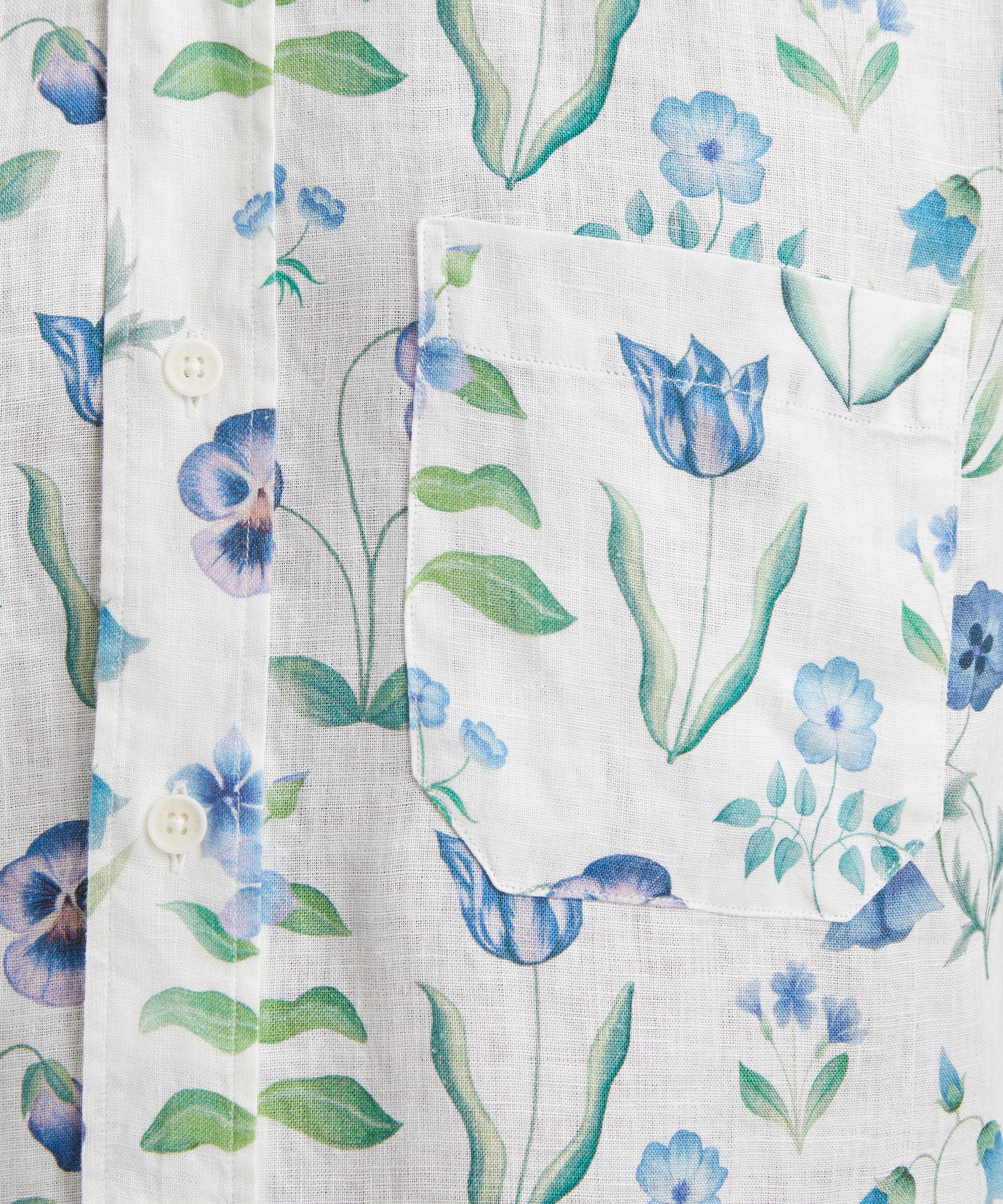 Liberty - Classic Fit Hemp Shirt in Floral Majesty image number 4