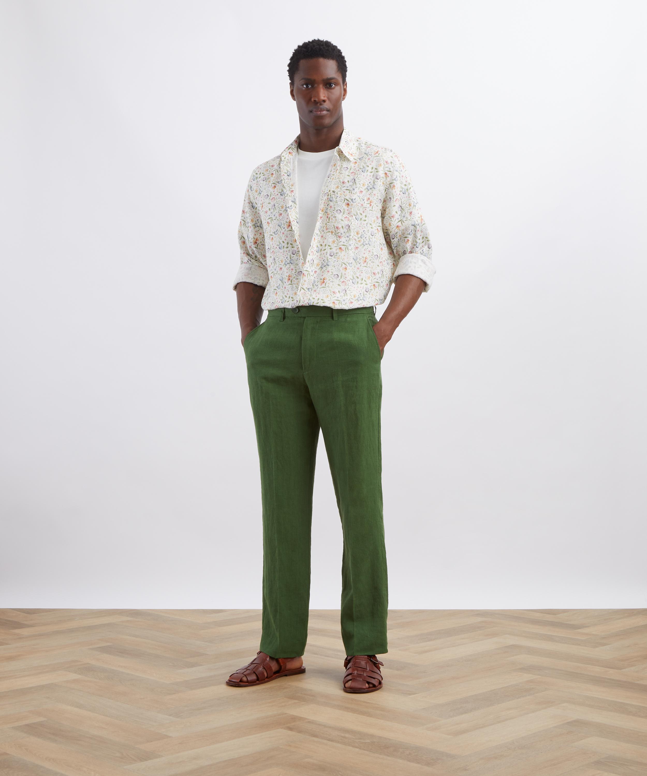 Liberty - Classic Fit Hemp Shirt in Robin Emily Blooms&nbsp; image number 1