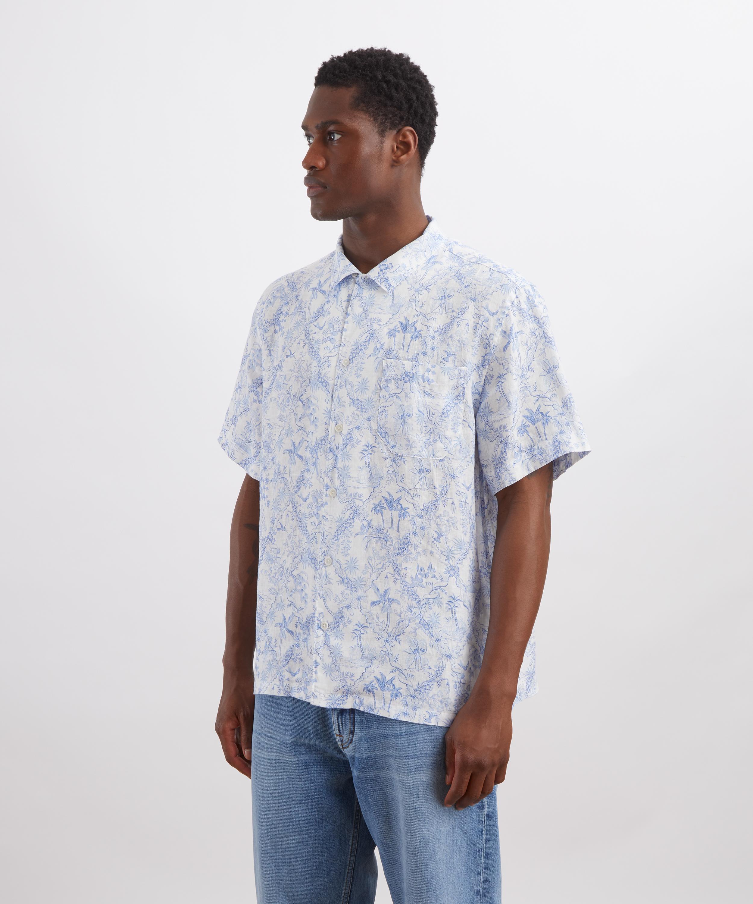 Liberty - Cuban Collar Hemp Shirt in Summer Toile image number 2